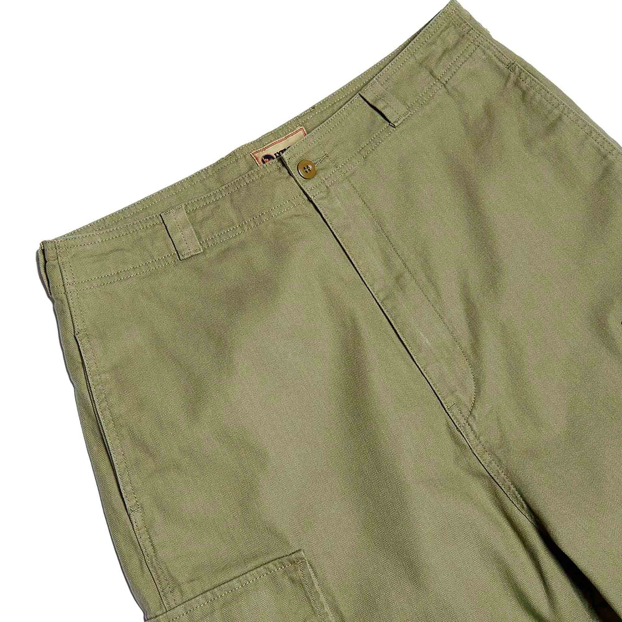 Nigel Cabourn Dutch Pant Cotton Herringbone Twill - US Green