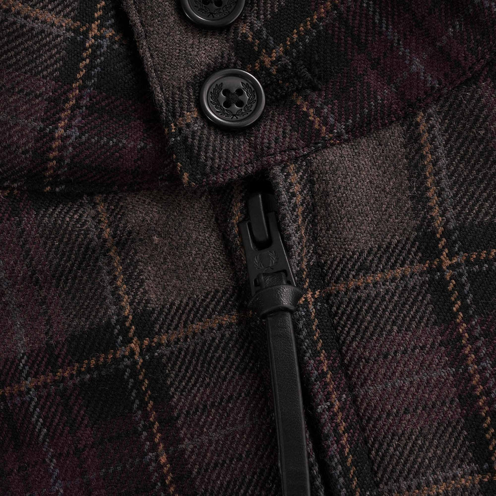 Check Harrington Jacket - Black