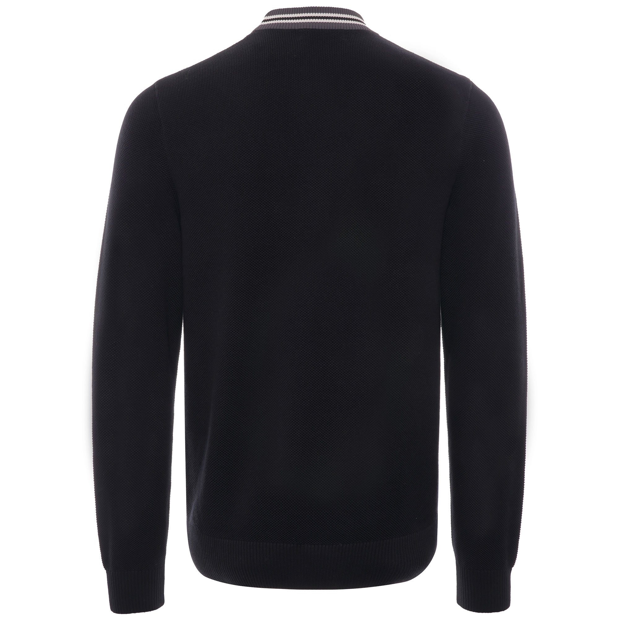 Striped Neck Jumper - Black