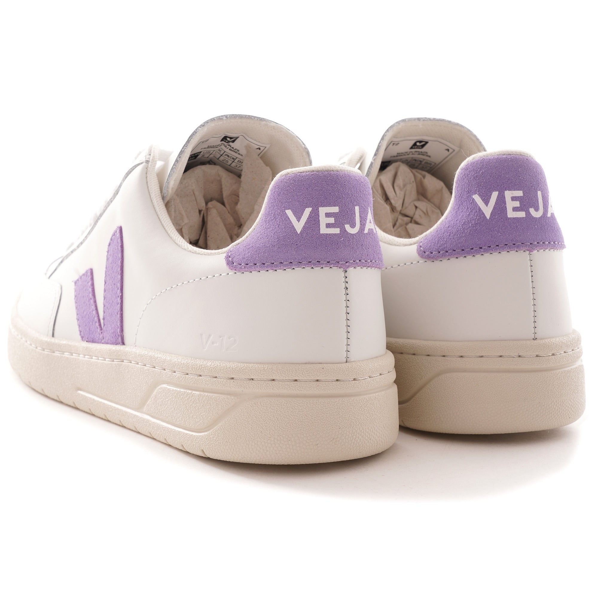 Womens V-12 Leather - Extra White/Lavender