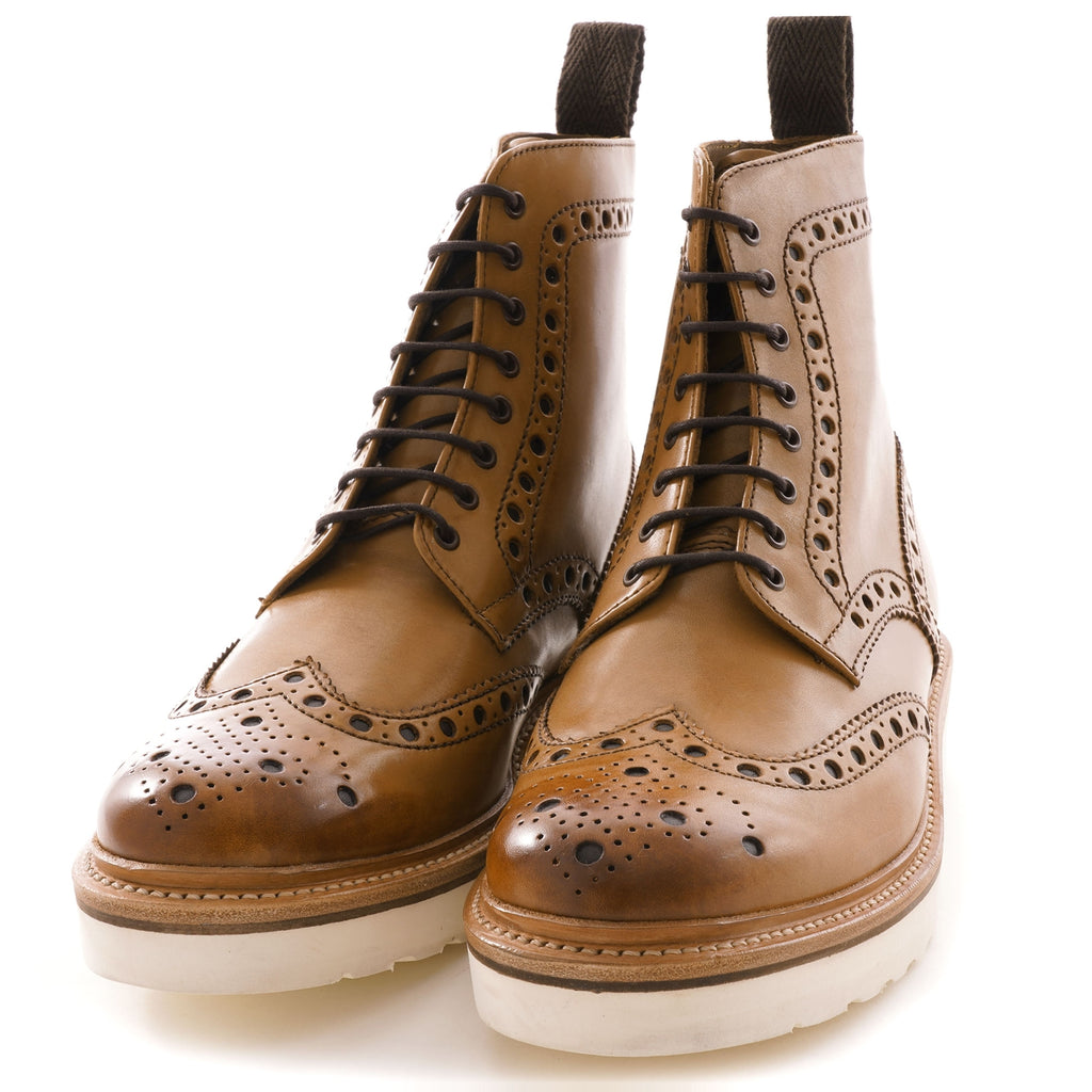 Fred Brogue Boot - Tan