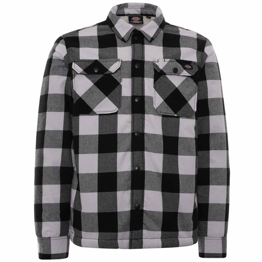 Sherpa Lined Sacramento Shirt - Black/White