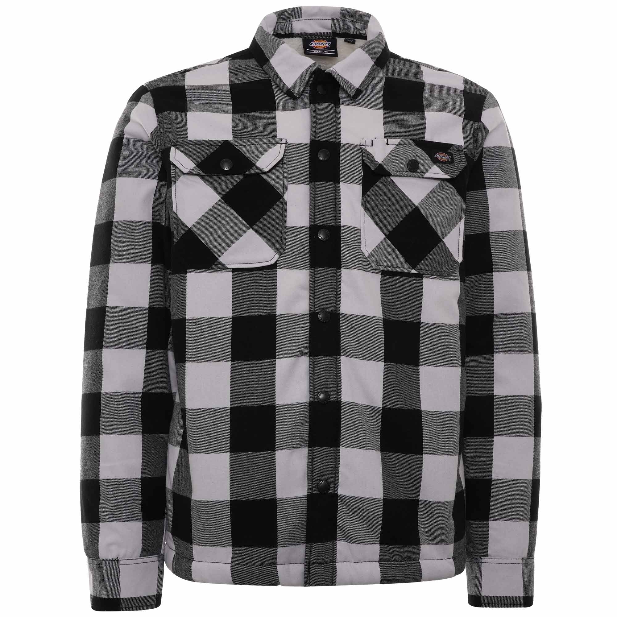 Sherpa Lined Sacramento Shirt - Black/White