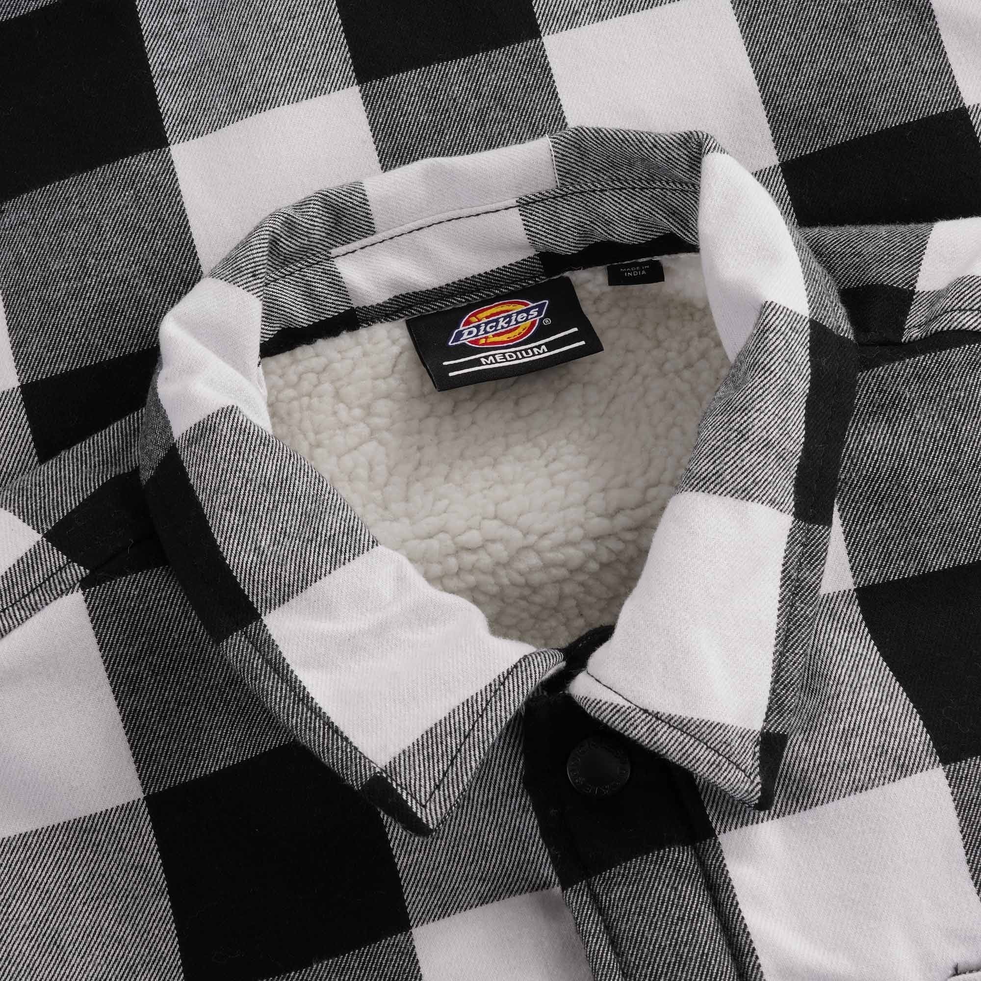 Sherpa Lined Sacramento Shirt - Black/White