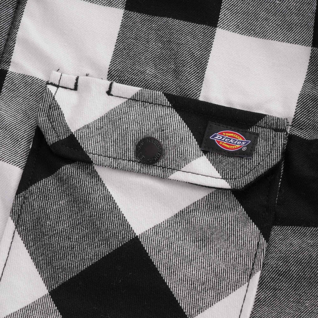 Sherpa Lined Sacramento Shirt - Black/White