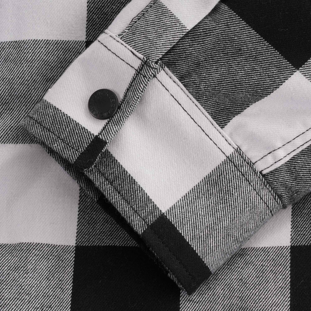 Sherpa Lined Sacramento Shirt - Black/White