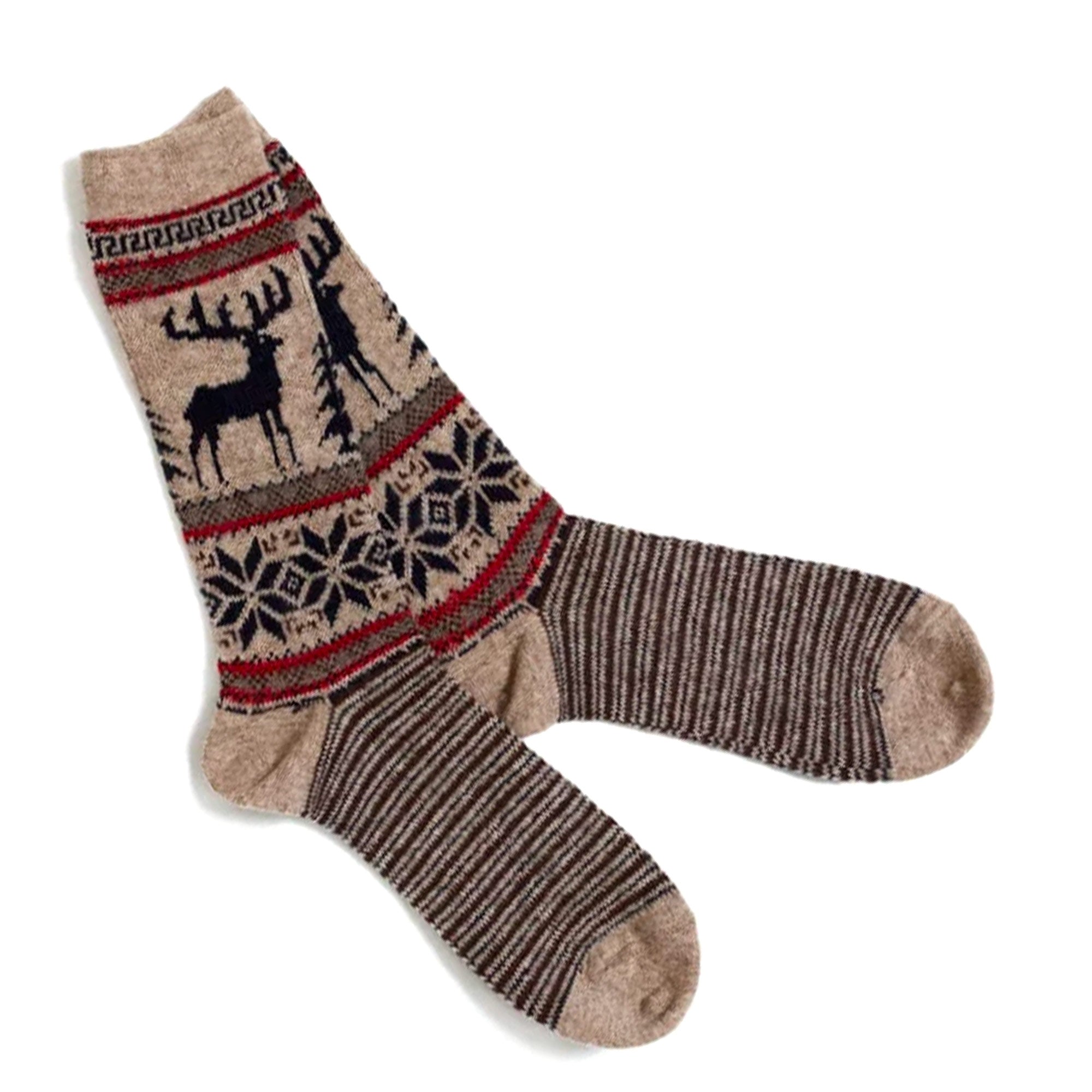 Wool Ski JQ Crew Sock - Beige