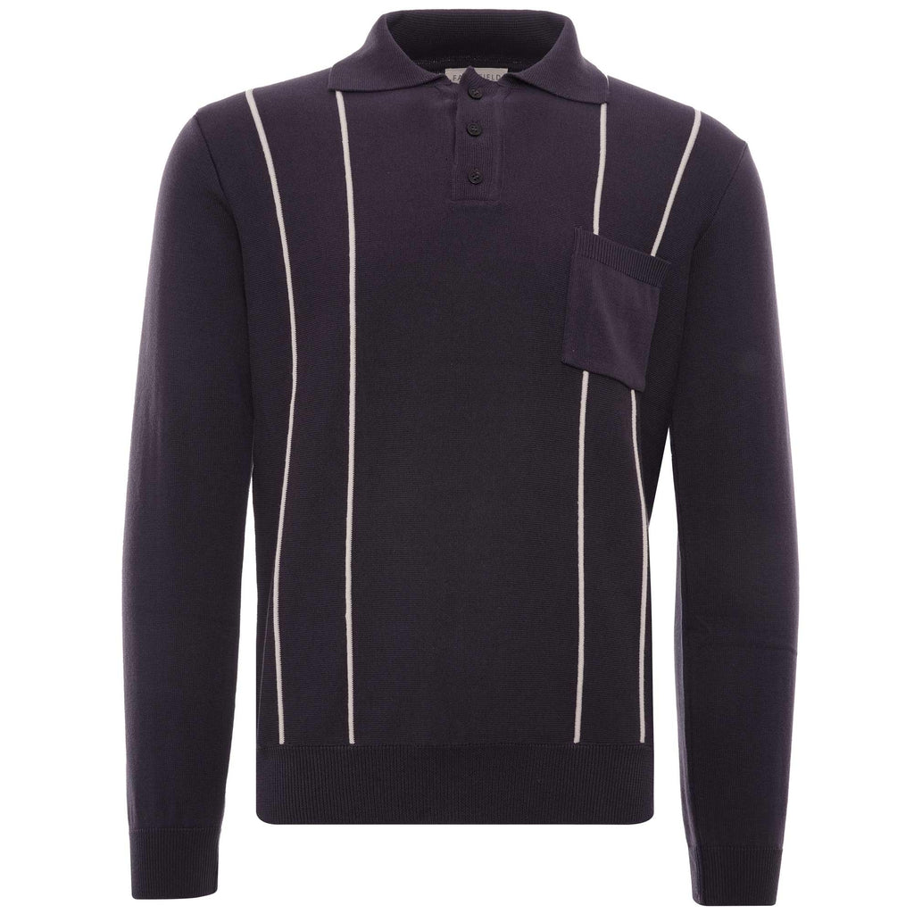 Alfaro Long Sleeve Polo - Nightshade