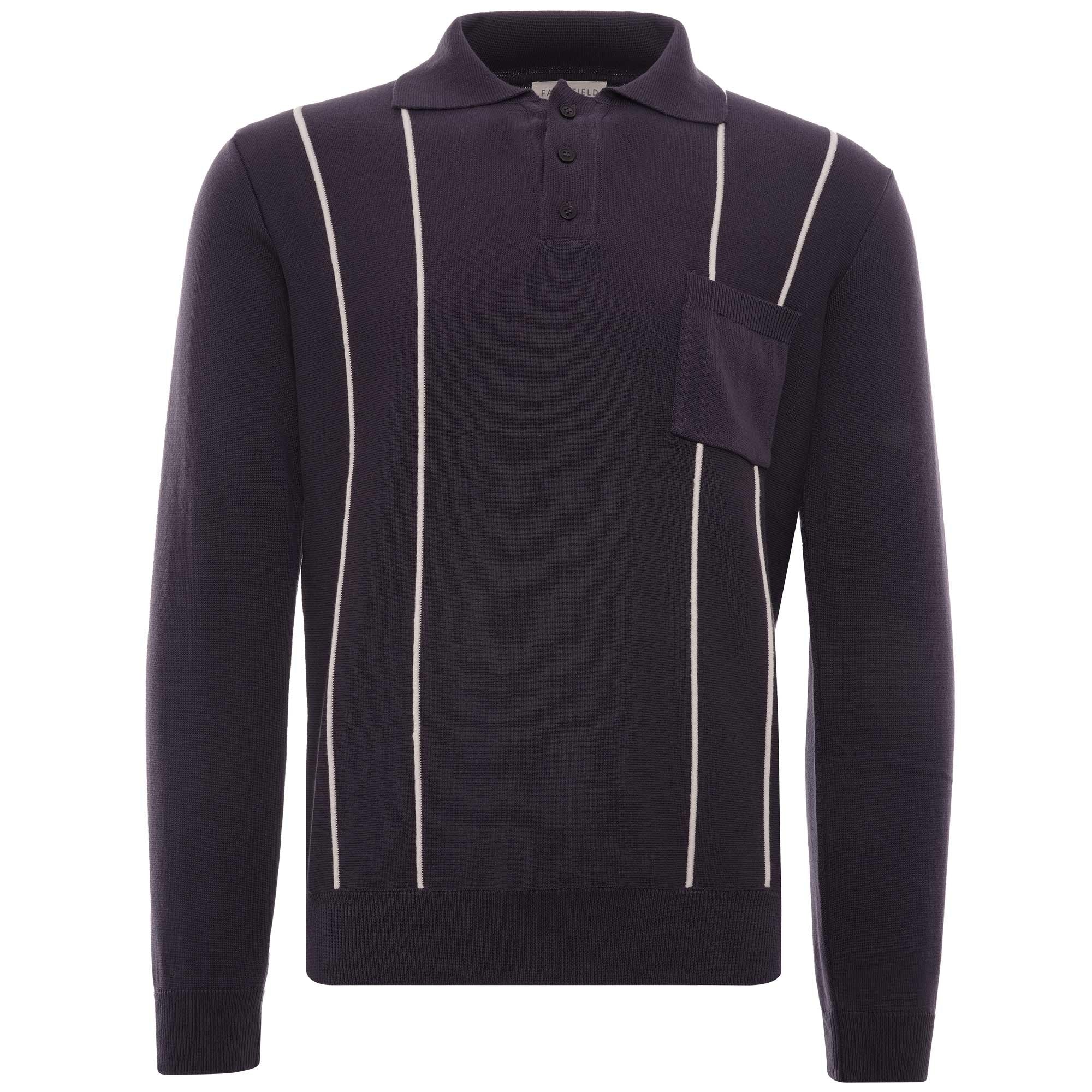 Alfaro Long Sleeve Polo - Nightshade