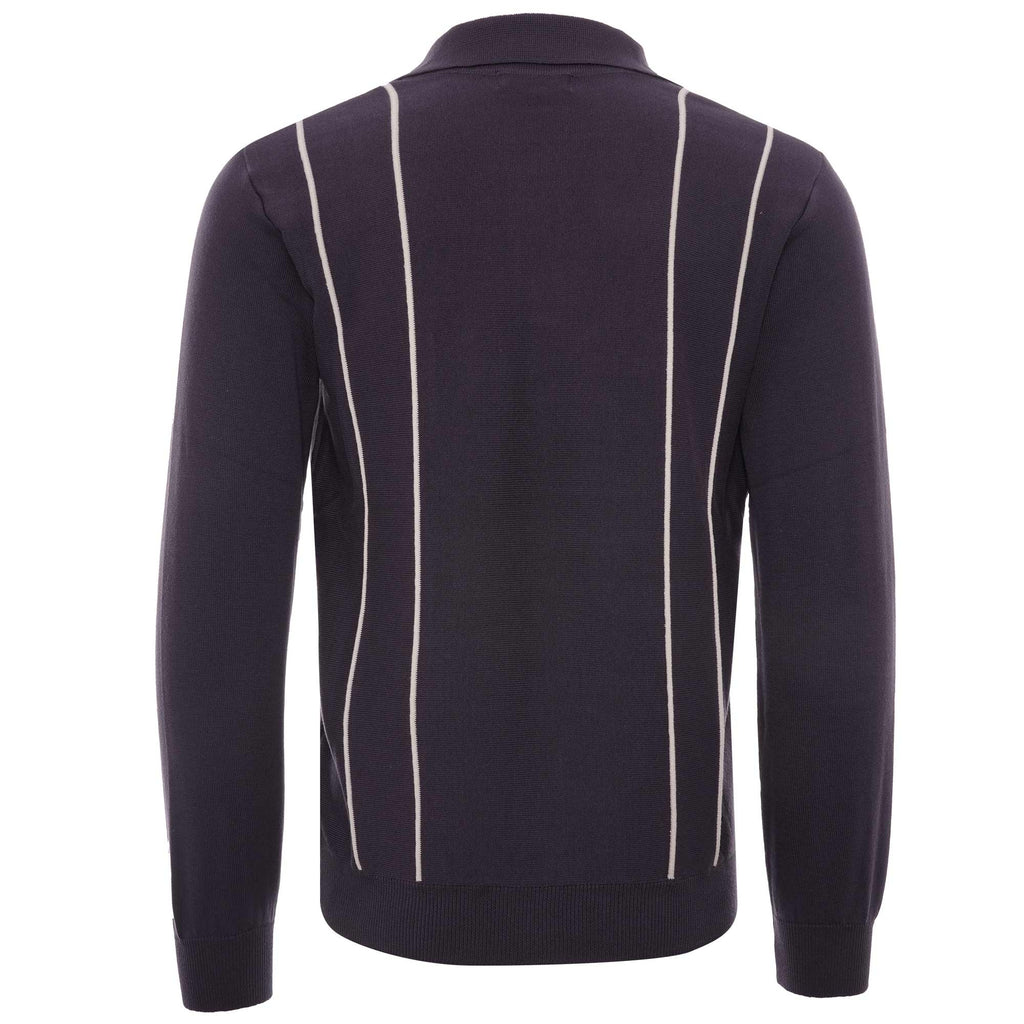 Alfaro Long Sleeve Polo - Nightshade