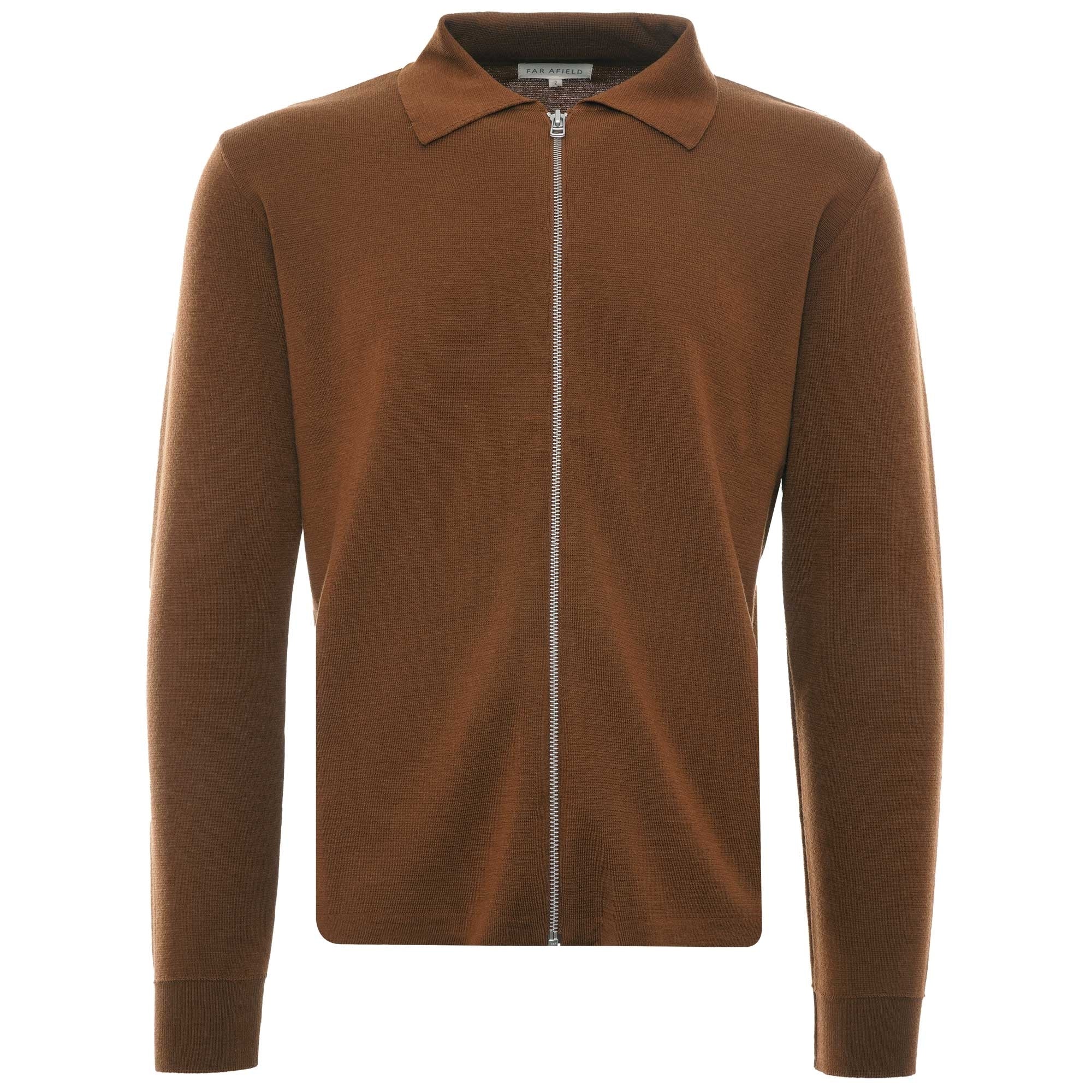 Alexsey Zipper Cardigan - Rawhide