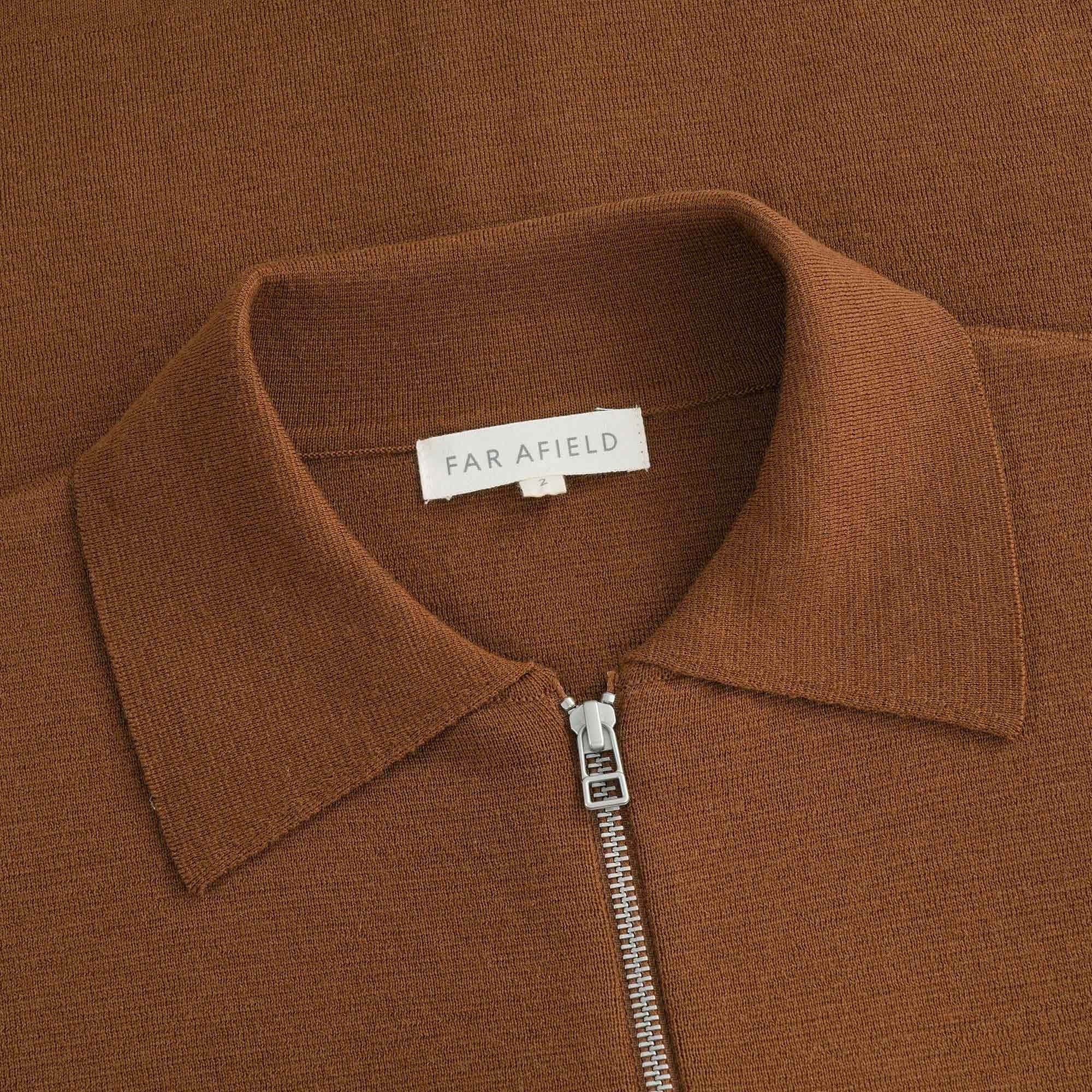 Alexsey Zipper Cardigan - Rawhide