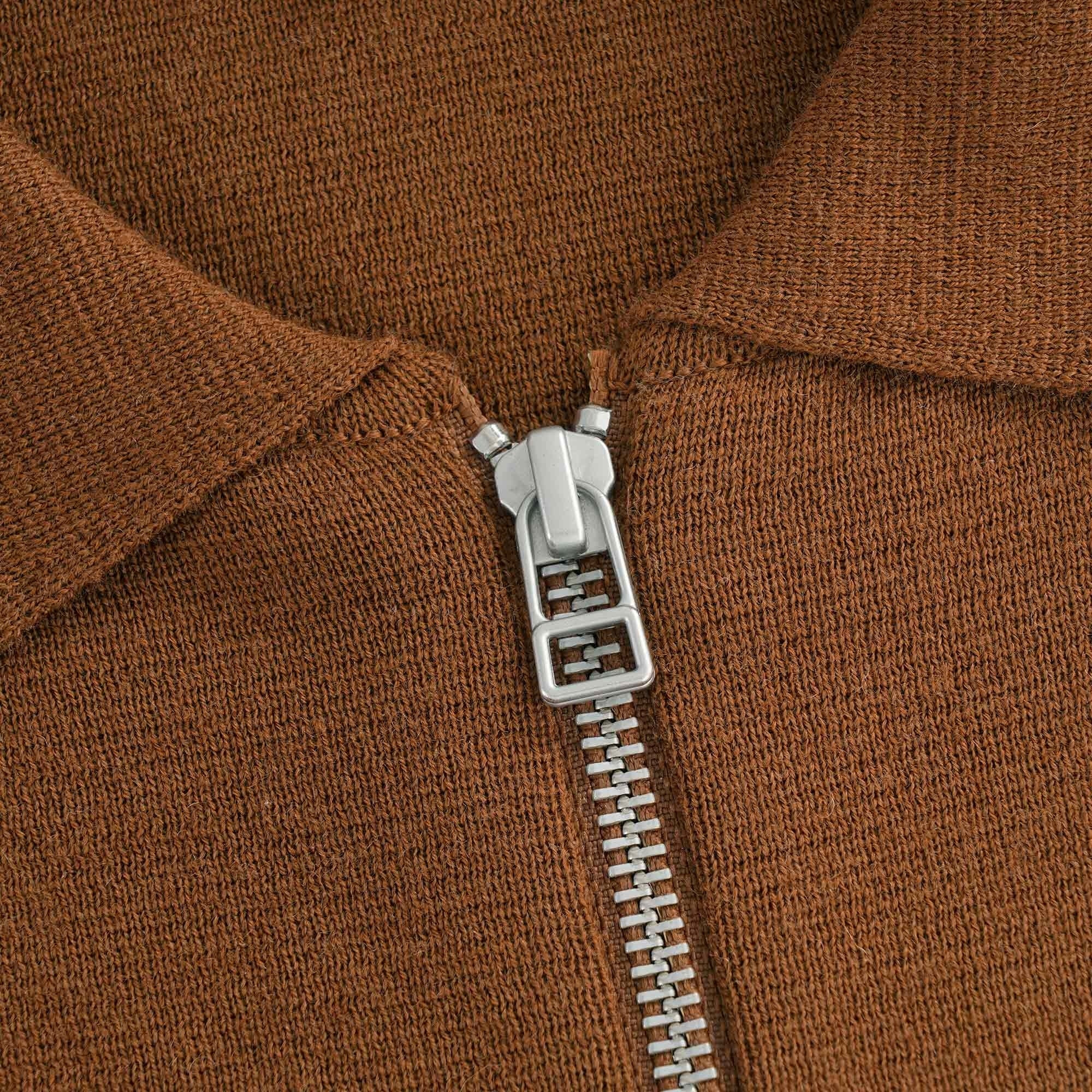 Alexsey Zipper Cardigan - Rawhide