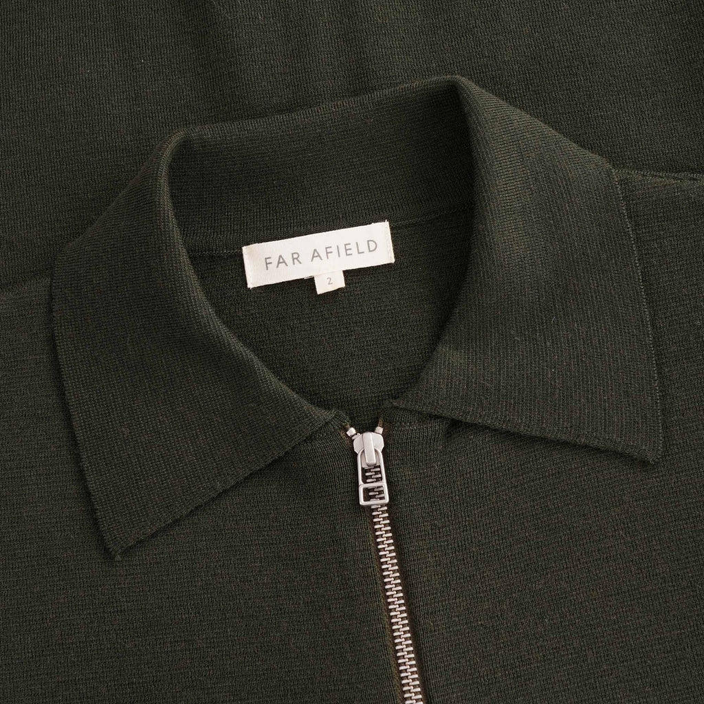Alexsey Zipper Cardigan - Dark Olive