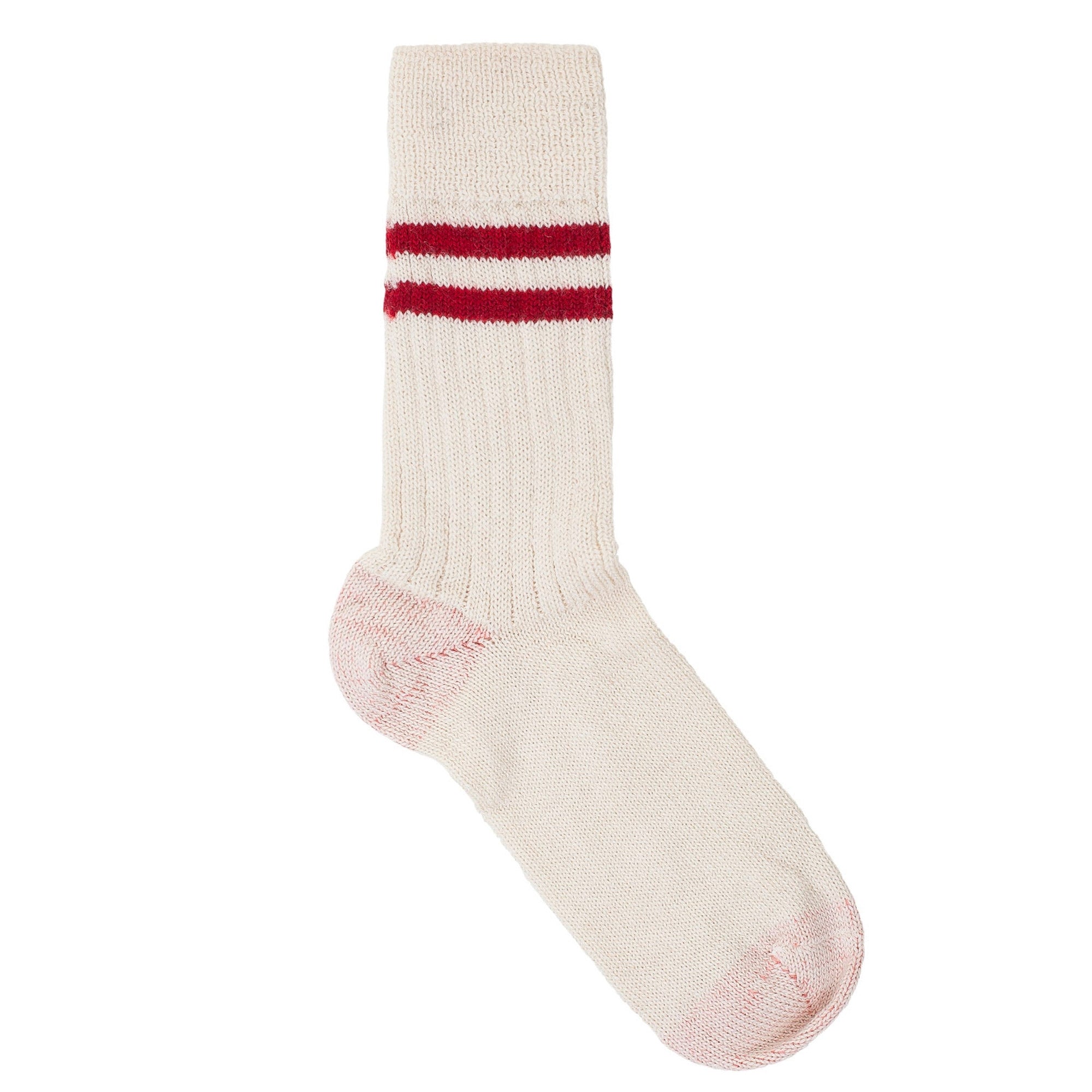Retro Sport Socks Striped - Natural/Red