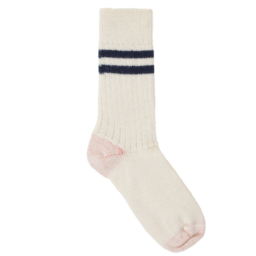 Retro Sport Socks Striped - Natural/Ink