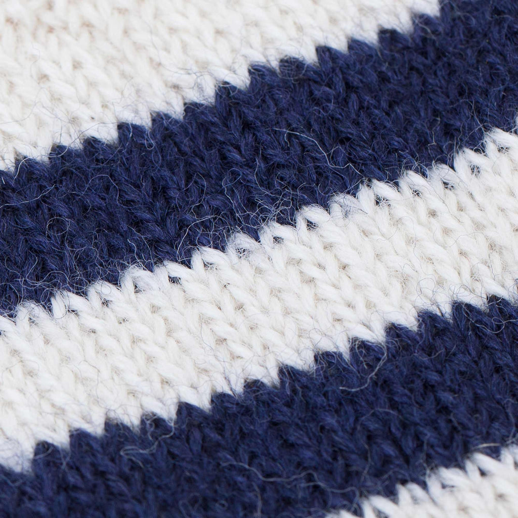 Retro Sport Socks Striped - Natural/Ink