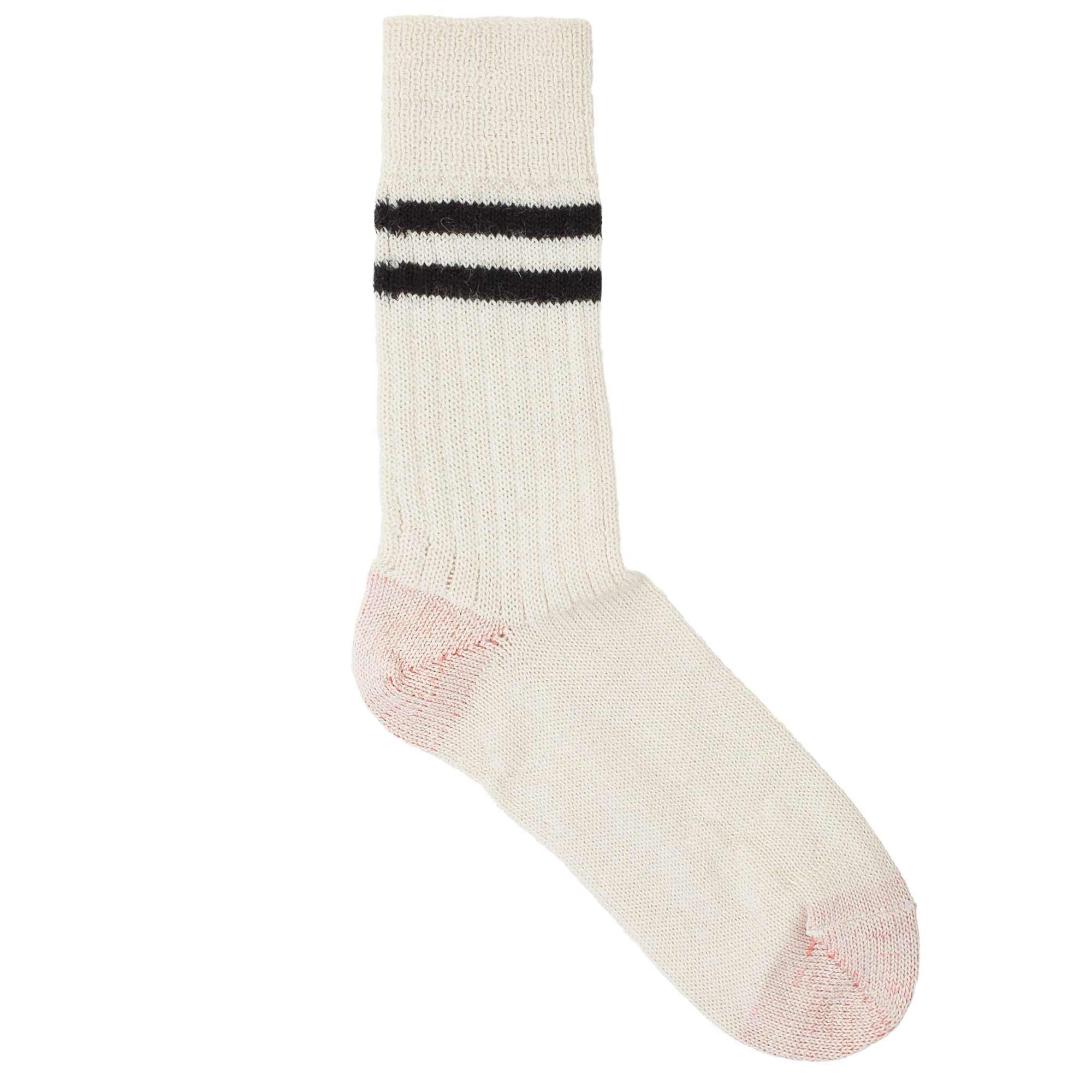 Retro Sport Socks Striped - Natural/Black