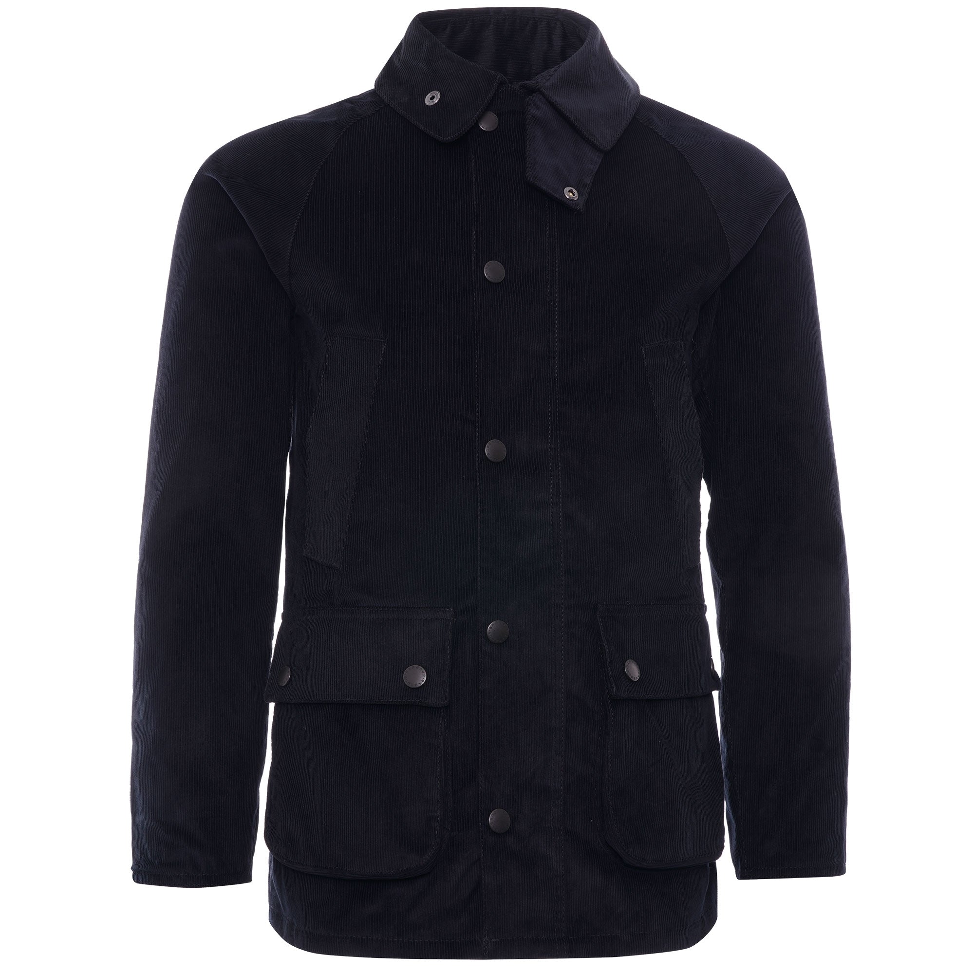 Cord Slim Line Bedale Casual Jacket - Navy