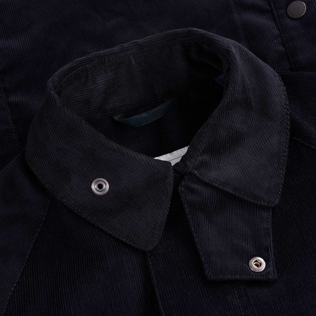 Cord Slim Line Bedale Casual Jacket - Navy