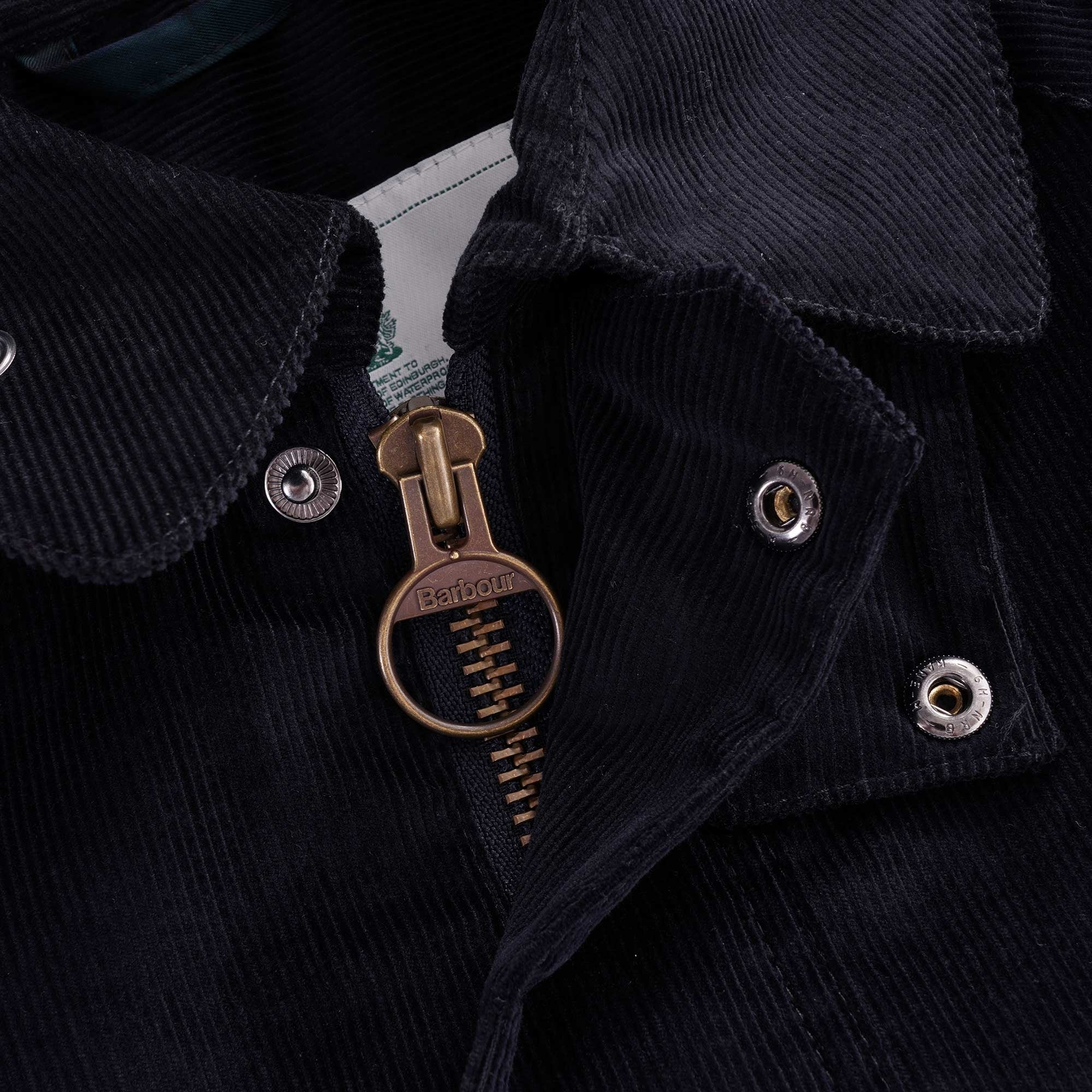 Cord Slim Line Bedale Casual Jacket - Navy