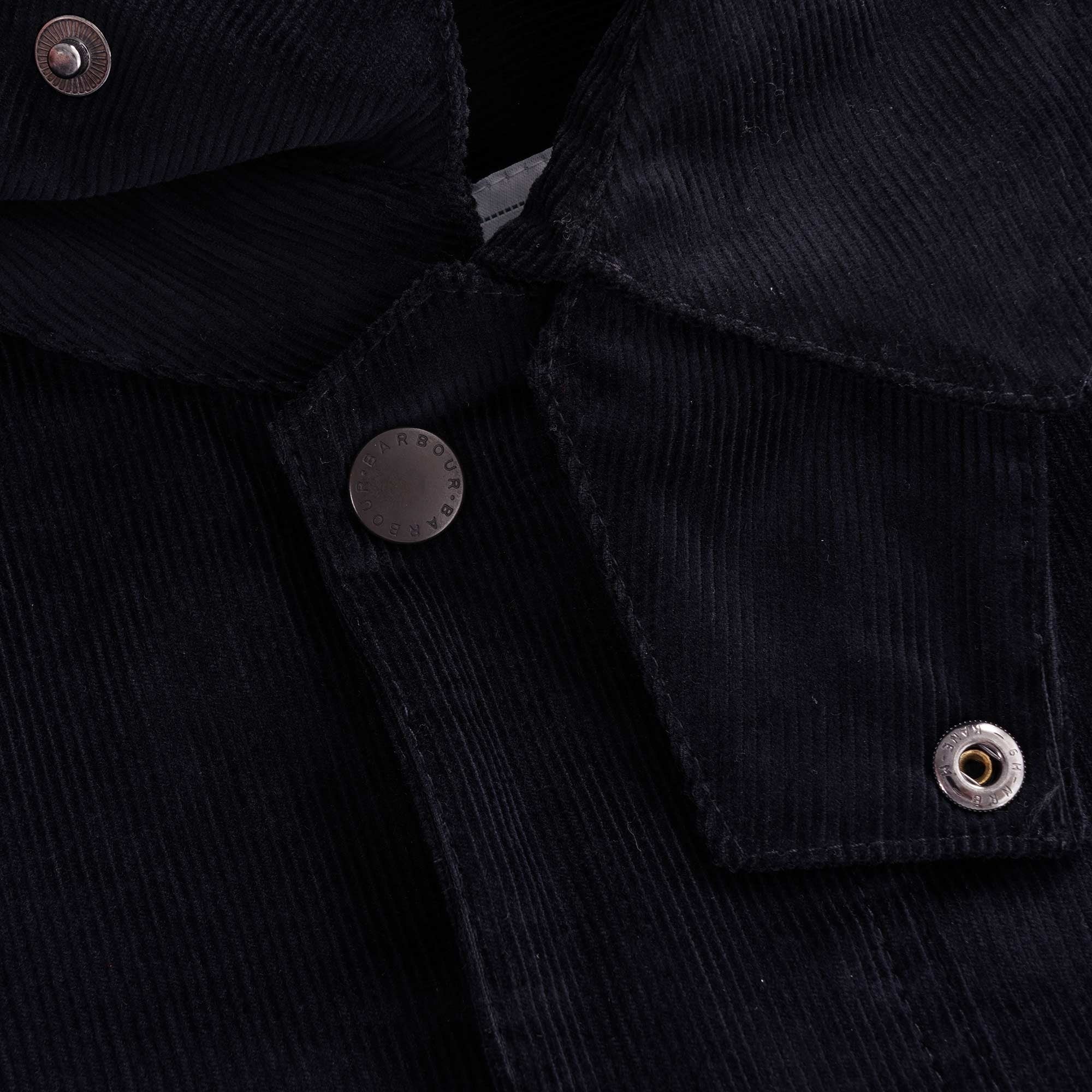 Cord Slim Line Bedale Casual Jacket - Navy