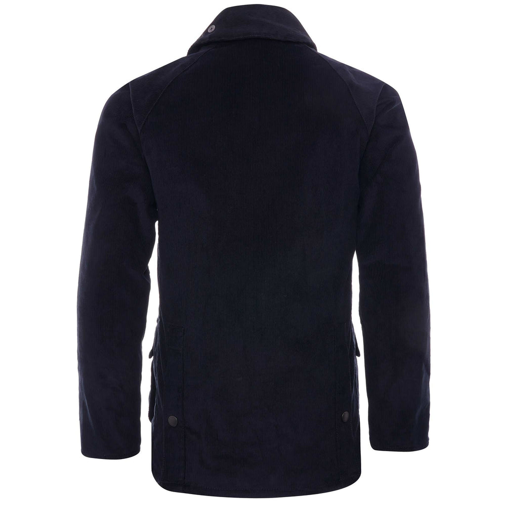 Cord Slim Line Bedale Casual Jacket - Navy