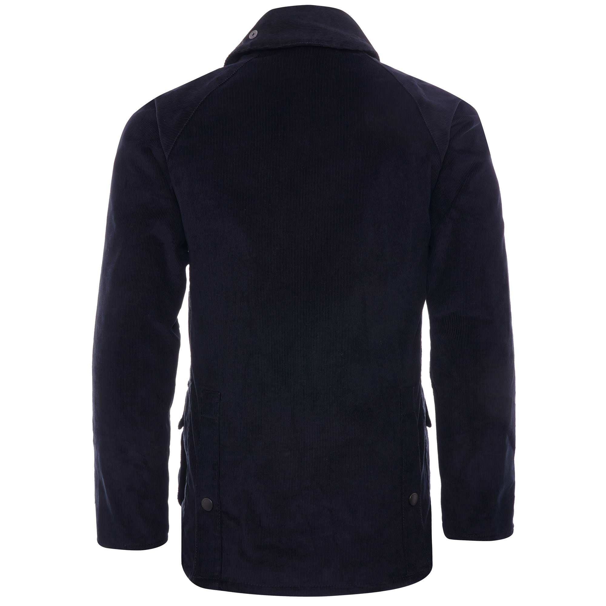 Cord Slim Line Bedale Casual Jacket - Navy