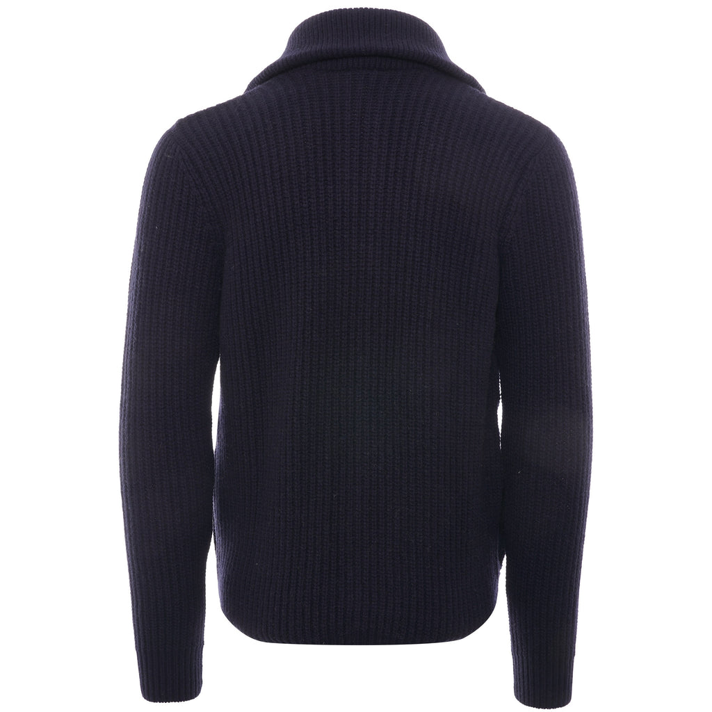Ribbed Cardigan - Navy