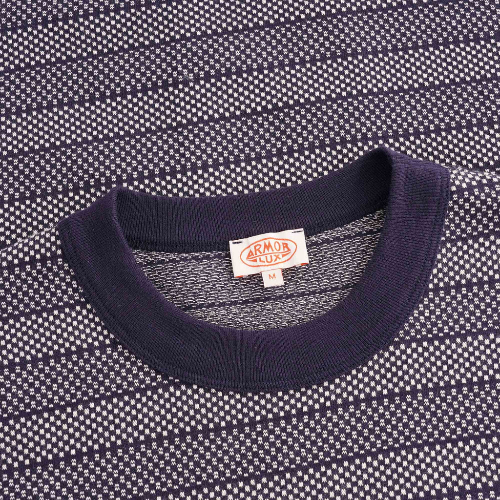 Jacquard T-Shirt - Navy/Nature