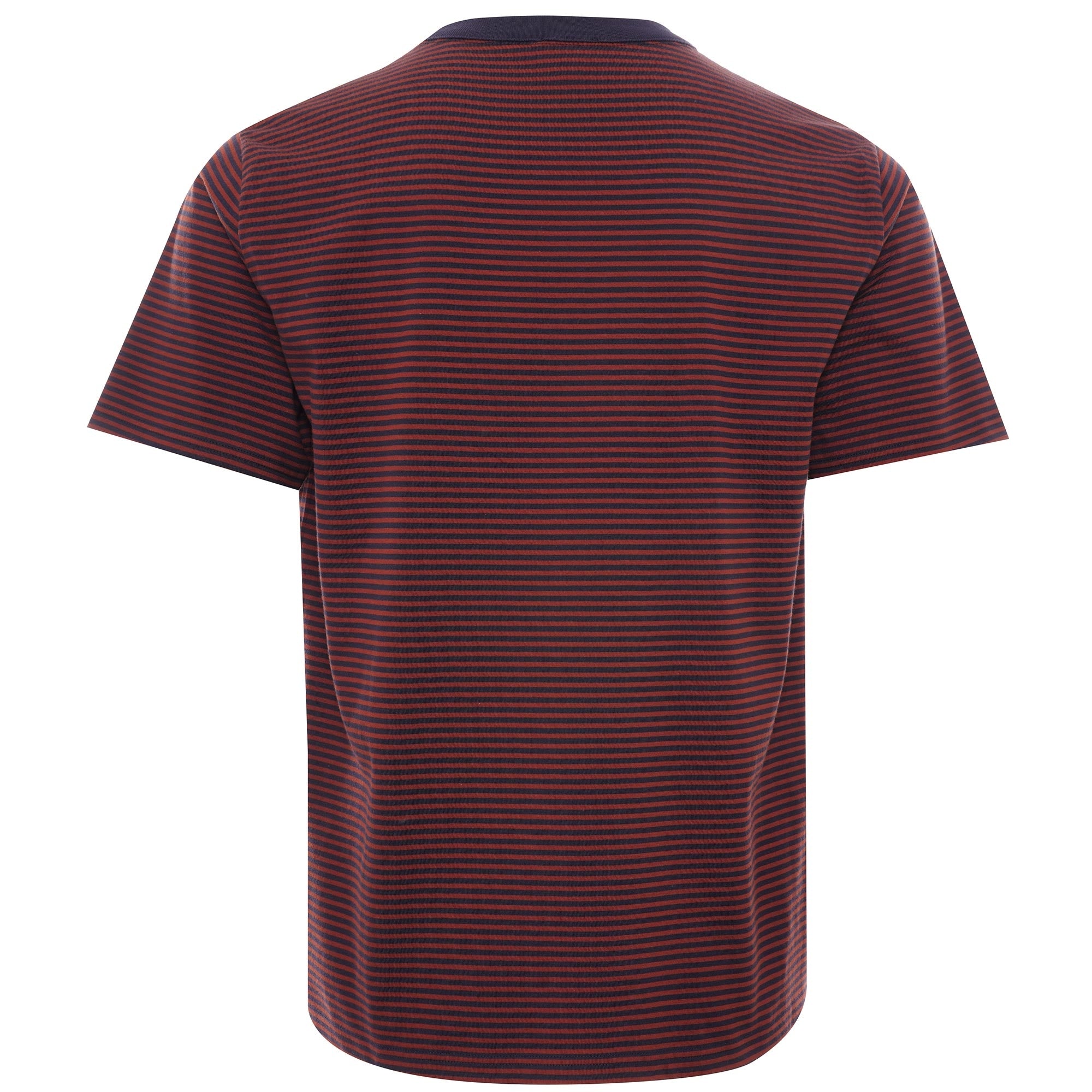Organic Cotton Striped Heritage T-Shirt - Navy/Sequoia