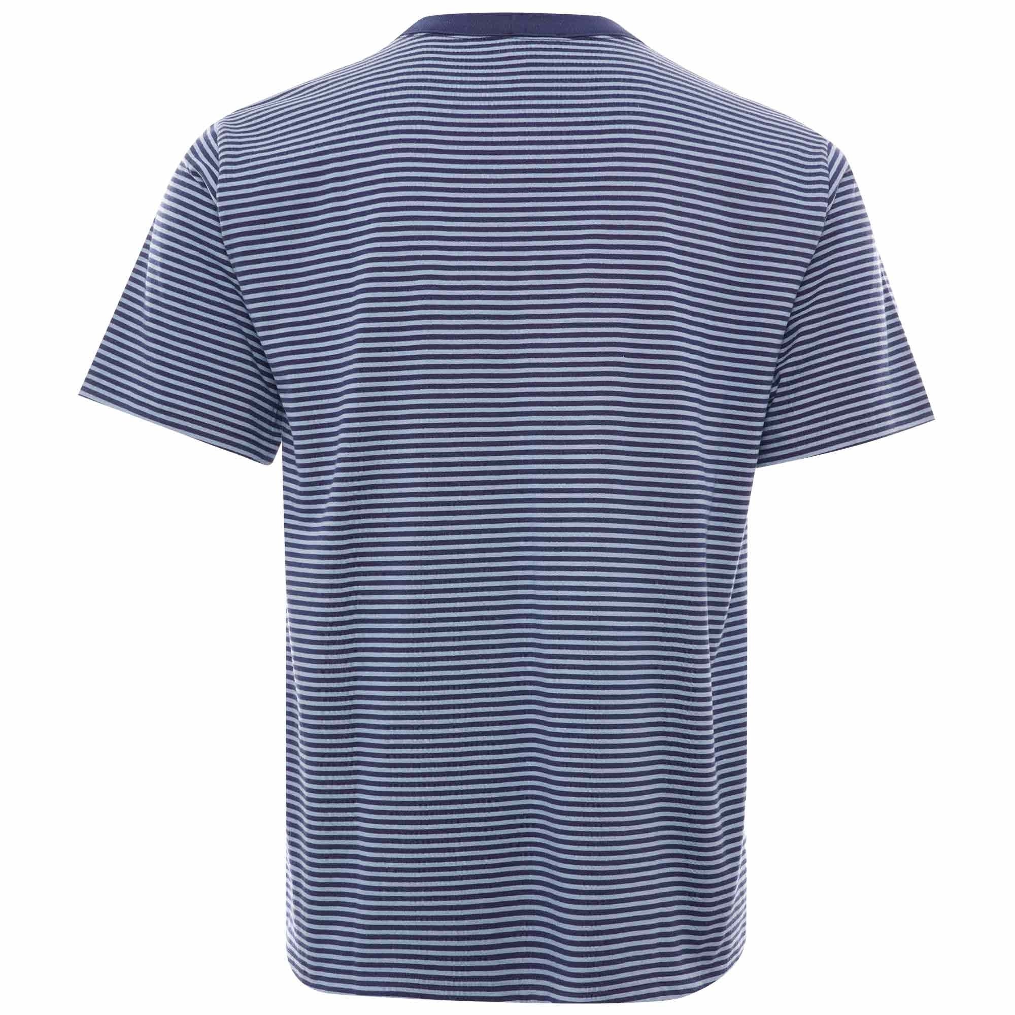 Organic Cotton Striped Heritage T-Shirt - Avisco/Stone