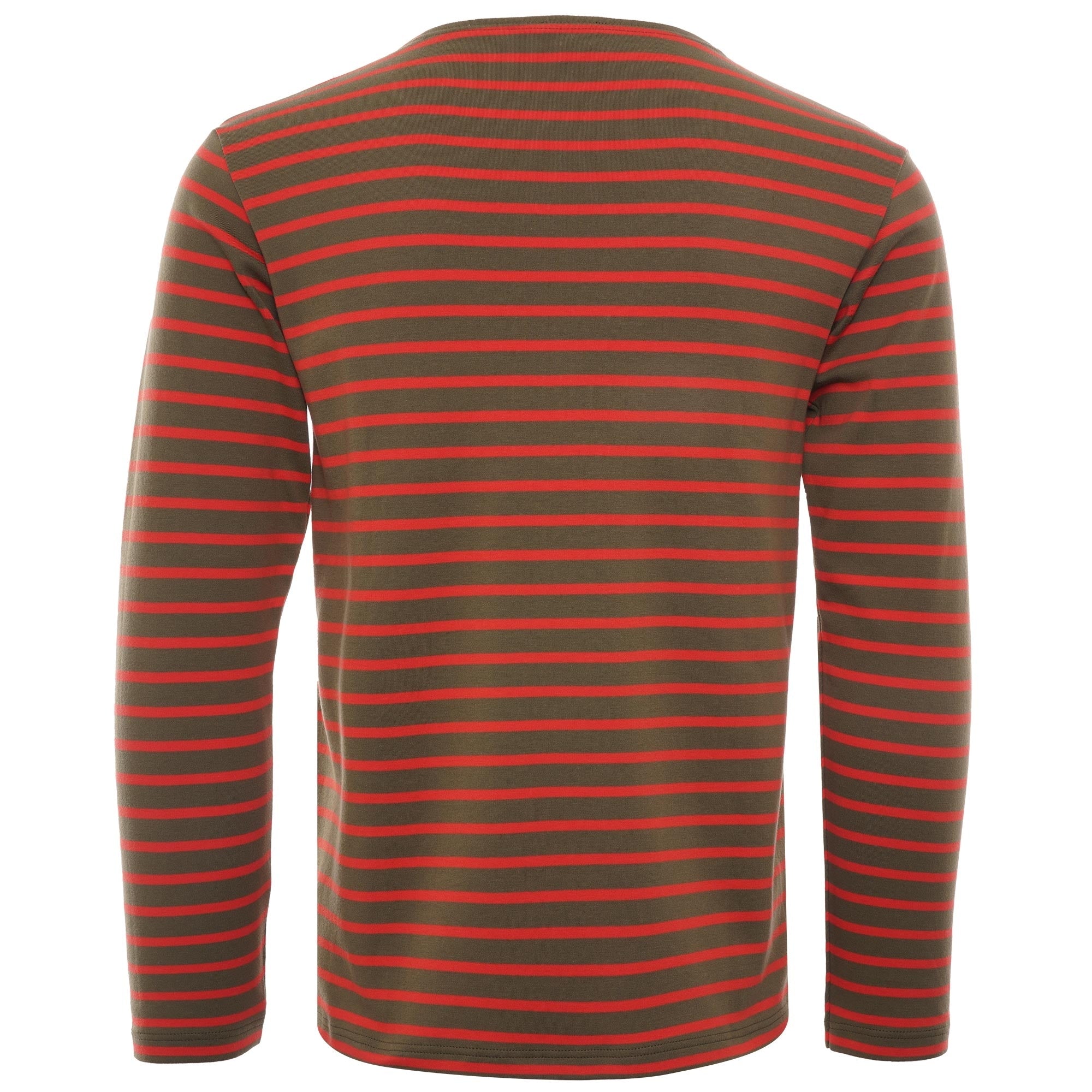 Breton Striped Shirt  - Khaki/Poppy