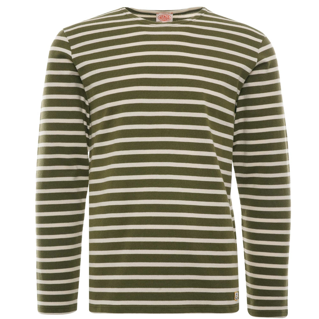 Breton Striped Shirt  - Khaki/Nature