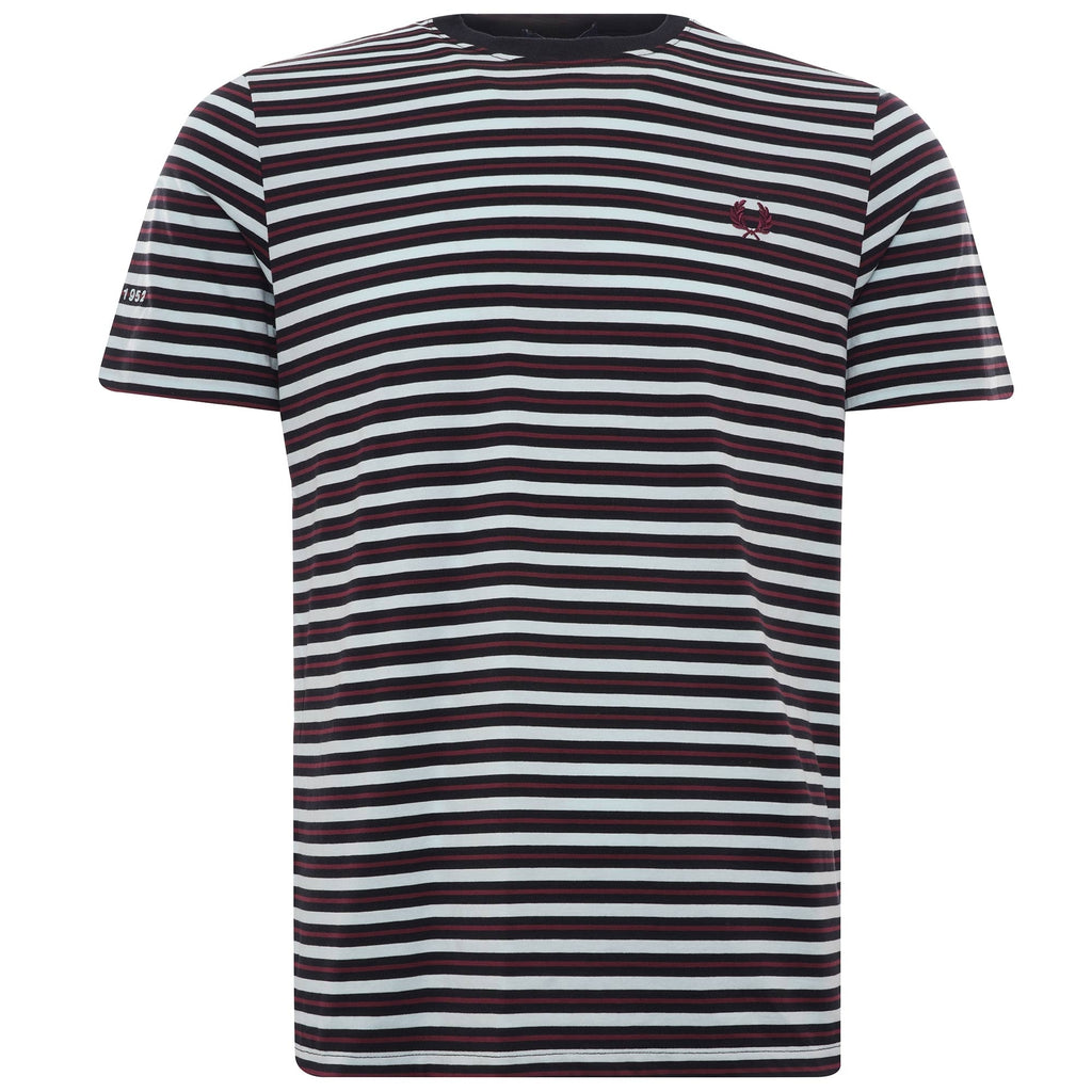 Fine Stripe T-Shirt - Brighton Blue
