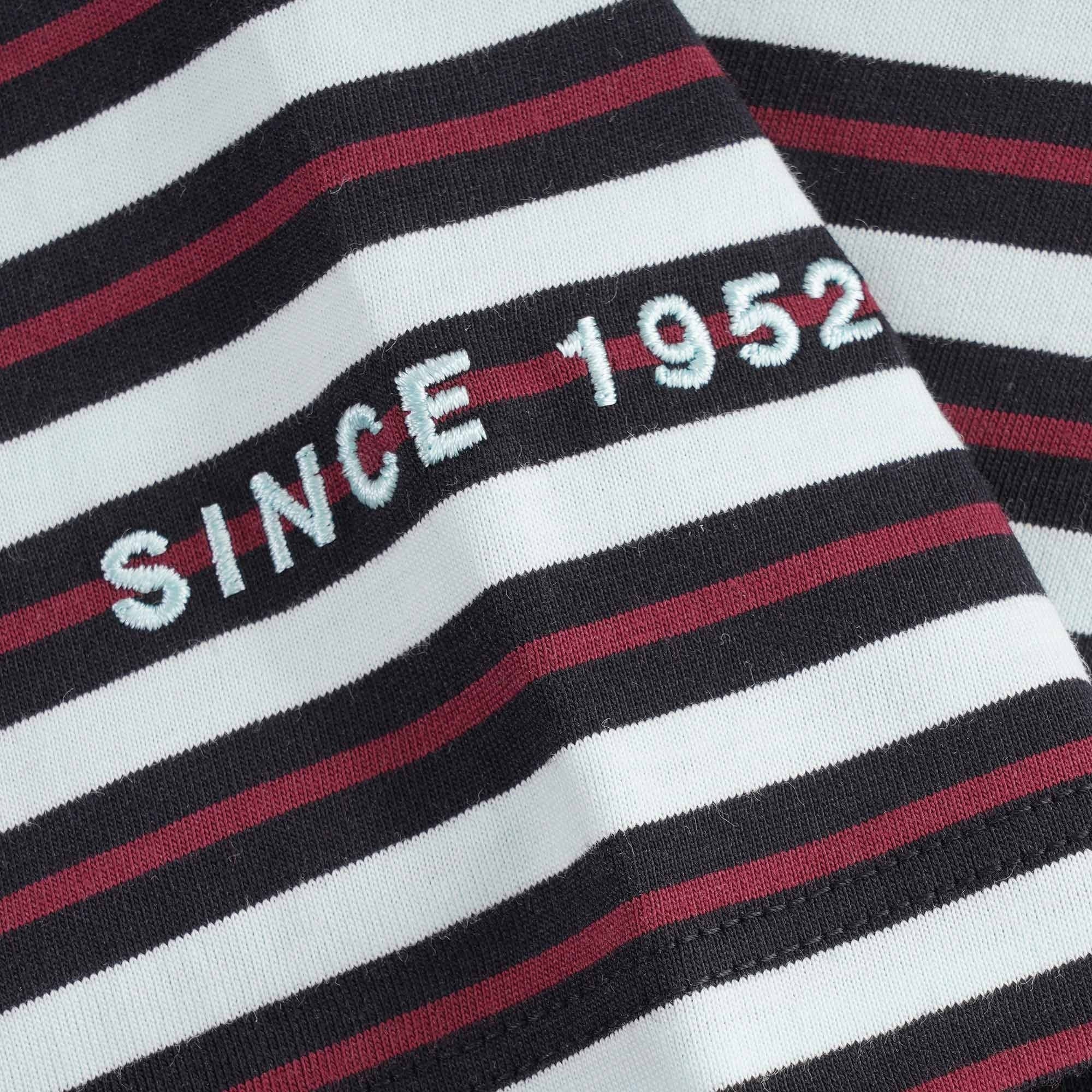 Fine Stripe T-Shirt - Brighton Blue