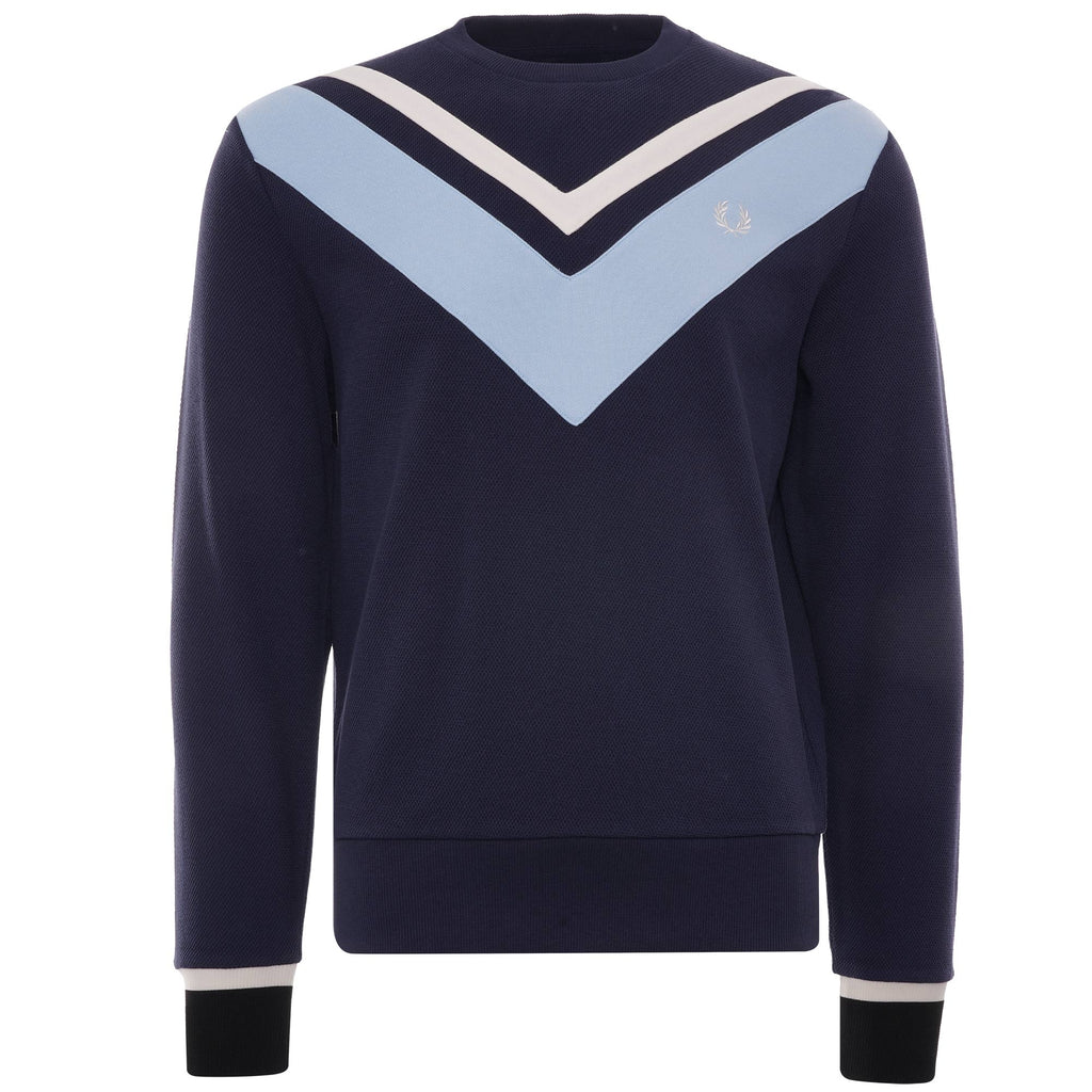Textured V-Panel Sweatshirt - Dark Carbon