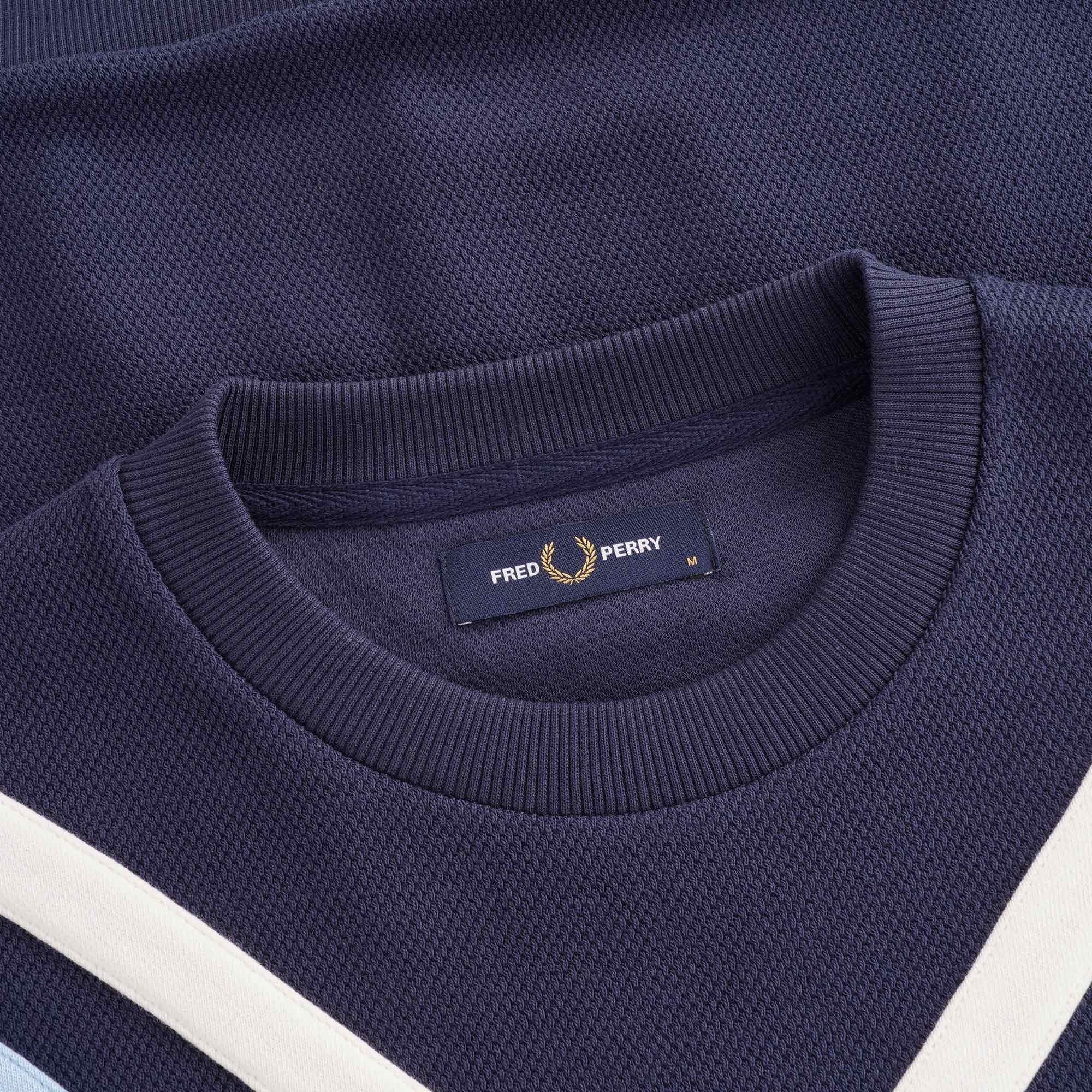 Textured V-Panel Sweatshirt - Dark Carbon