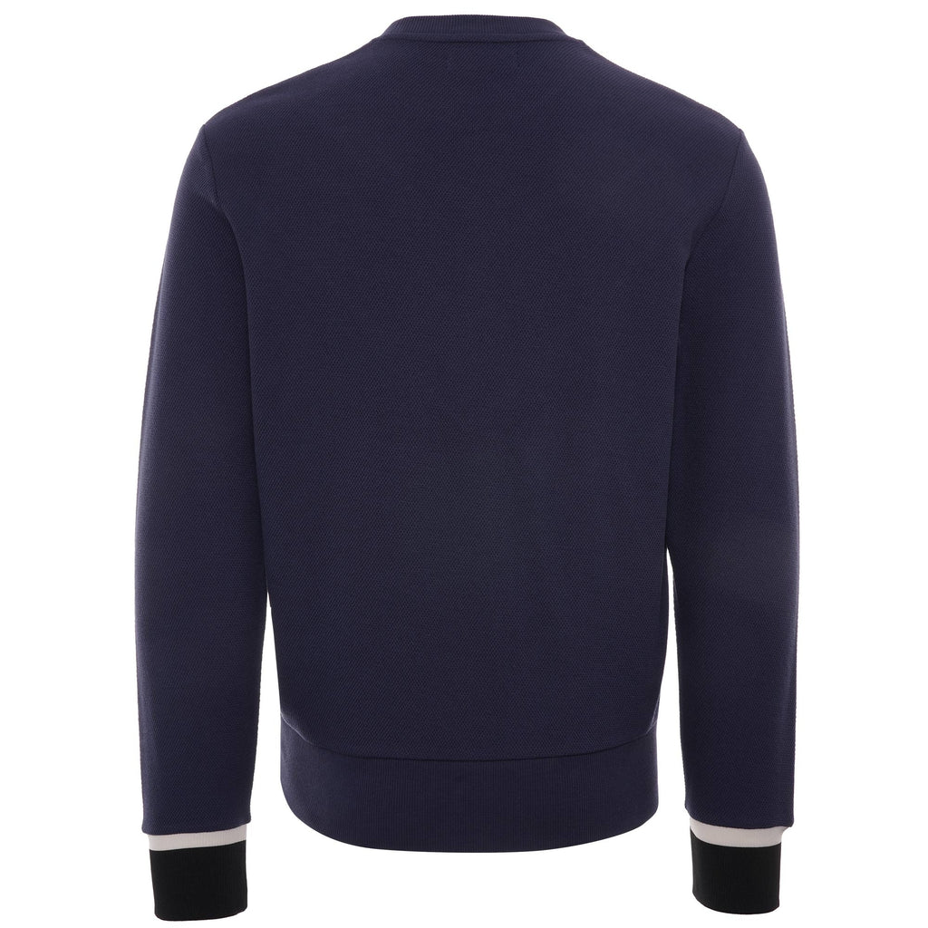 Textured V-Panel Sweatshirt - Dark Carbon