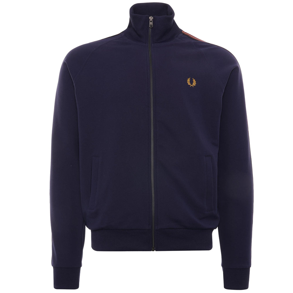 Striped Tape Track Jacket - Dark Carbon