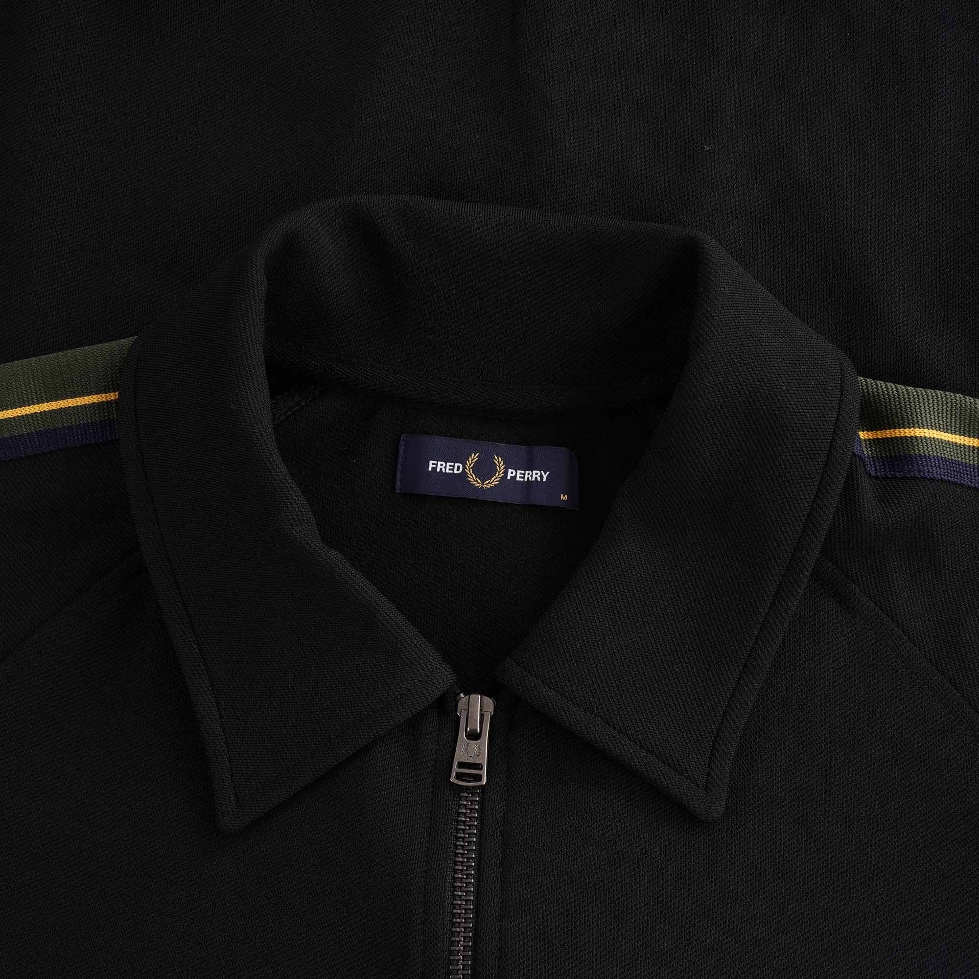 Striped Tape Tricot Jacket - Black