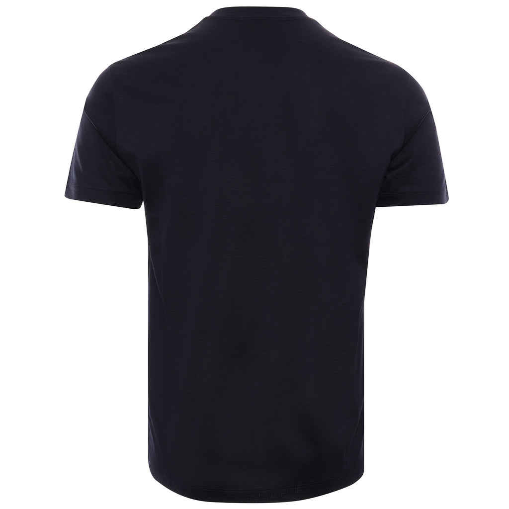 Lyocell Blend V-Neck T-Shirt - Blue Navy