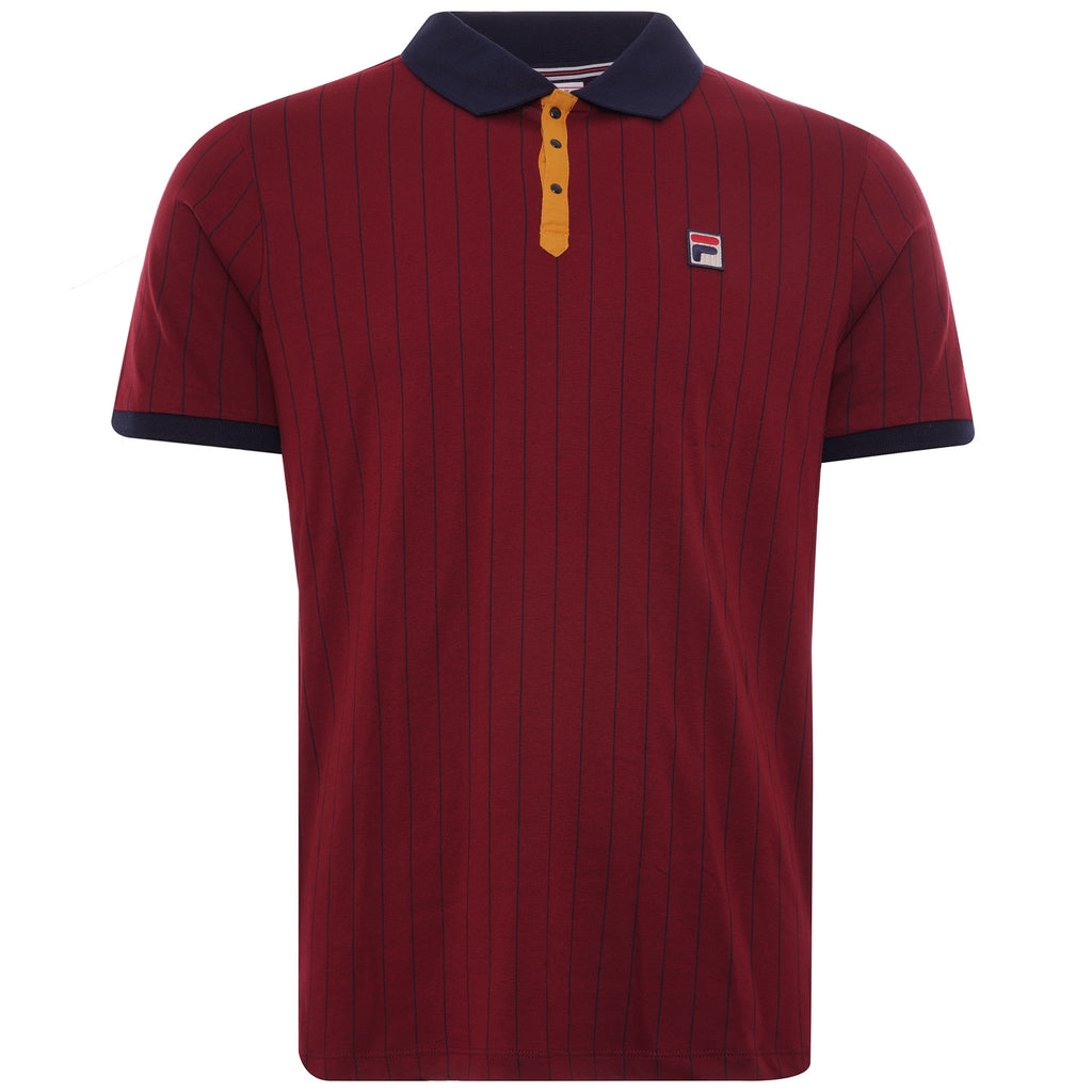 BB1 Vintage Striped Polo - Rhubarb
