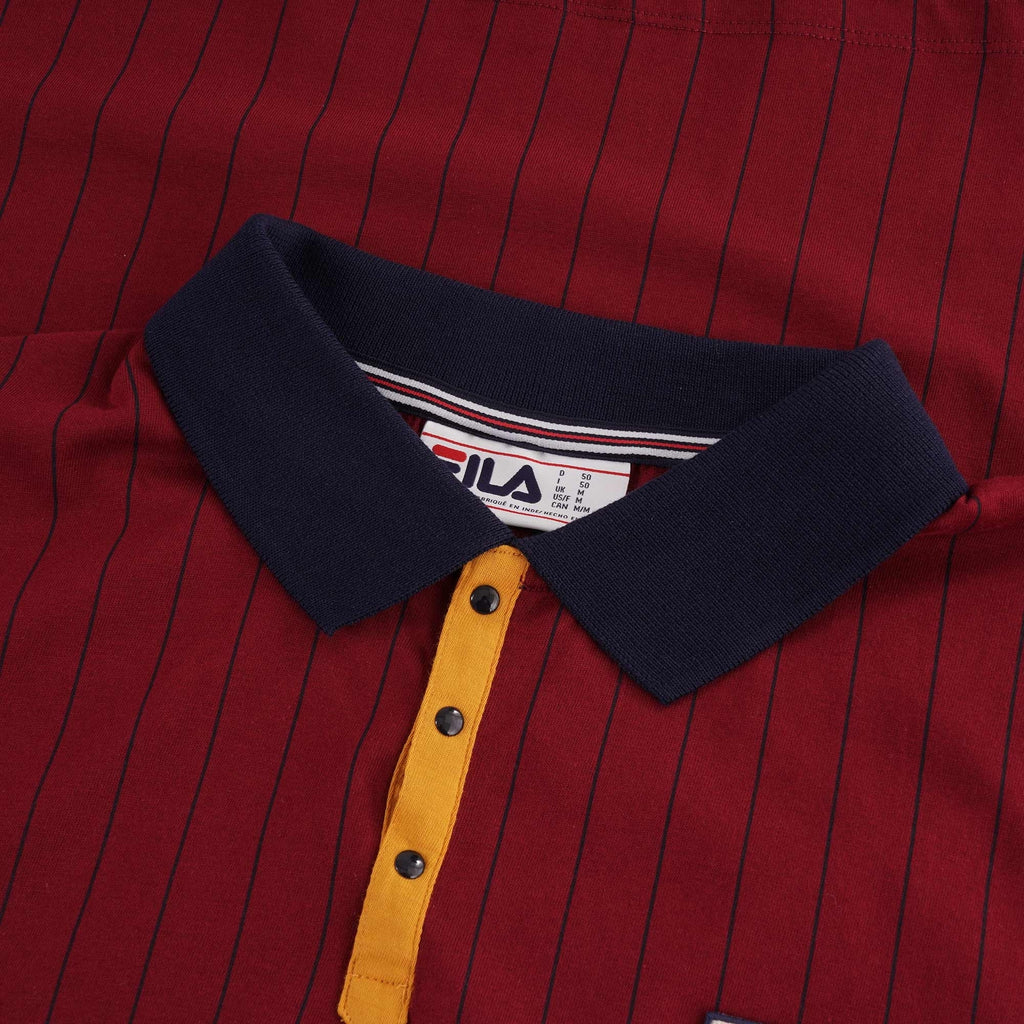 BB1 Vintage Striped Polo - Rhubarb