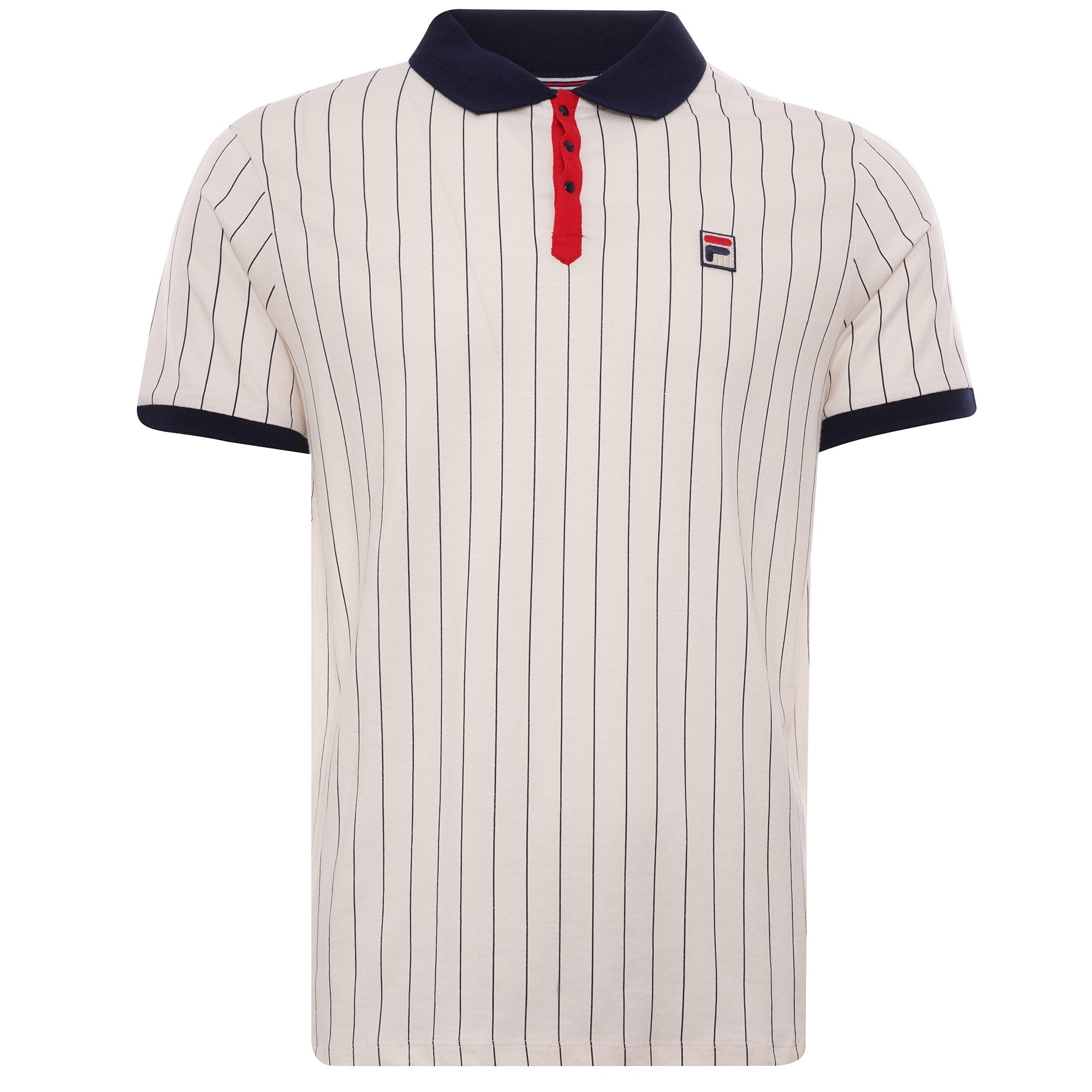 BB1 Vintage Striped Polo - Whisper White