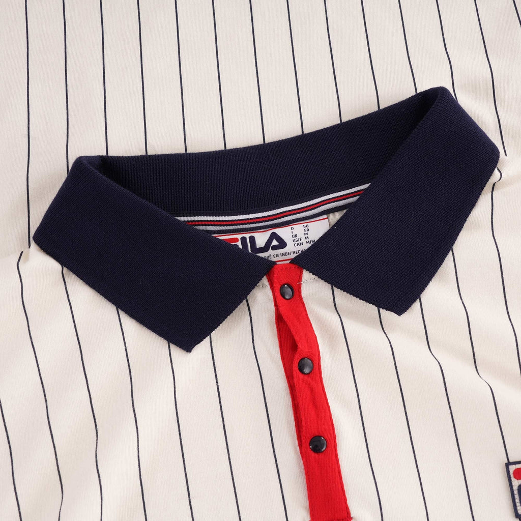 BB1 Vintage Striped Polo - Whisper White