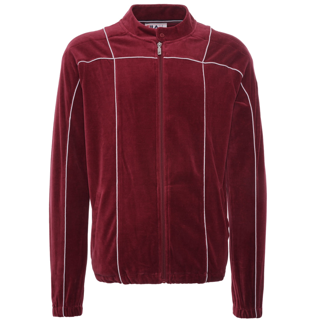 Tusk Classic Velour Track Top - Rhubarb