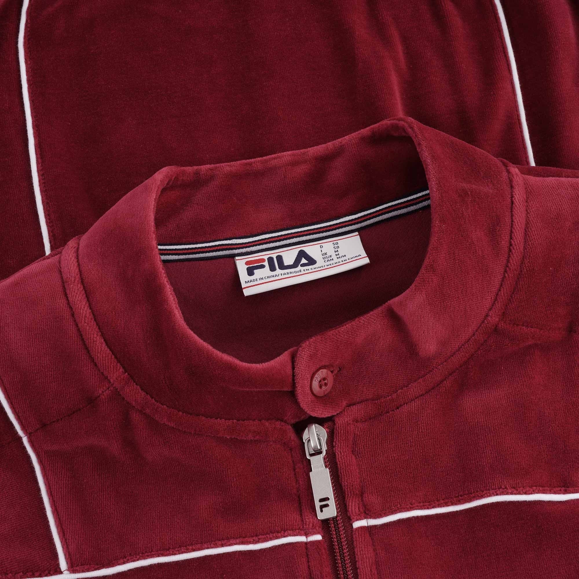 Tusk Classic Velour Track Top - Rhubarb