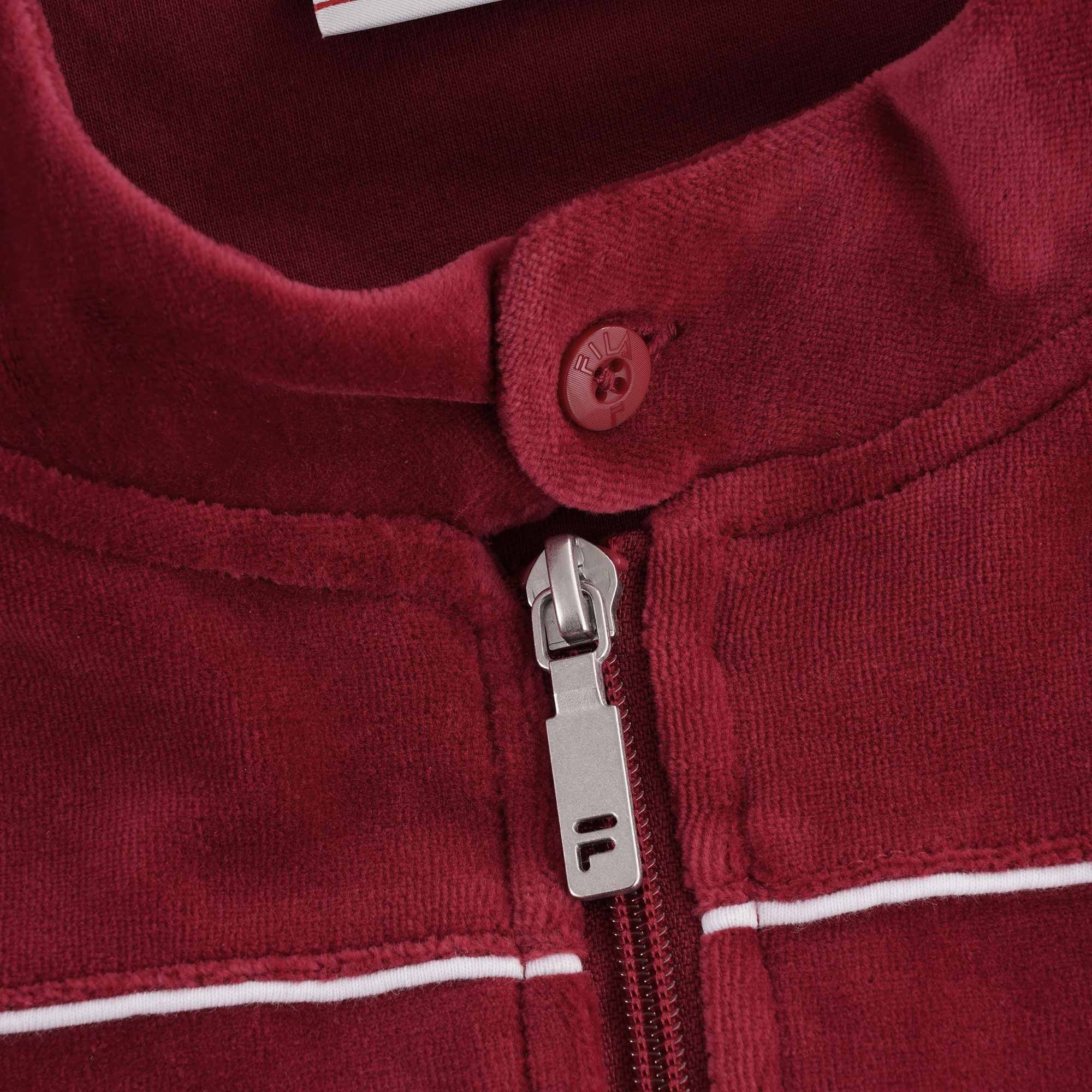 Tusk Classic Velour Track Top - Rhubarb