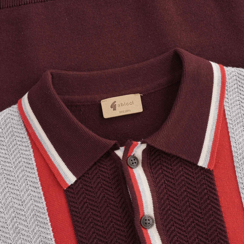 Freeman Long Sleeve Knitted Polo - Rioja
